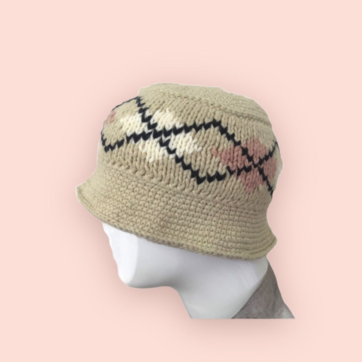 Aran Isles Knitwear × Japanese Brand JAPAN VINTAGE CUSTOM KNITTED BEANIE HAT Size ONE SIZE - 1 Thumbnail