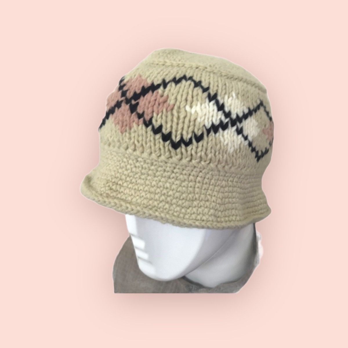 Aran Isles Knitwear × Japanese Brand JAPAN VINTAGE CUSTOM KNITTED BEANIE HAT Size ONE SIZE - 3 Thumbnail