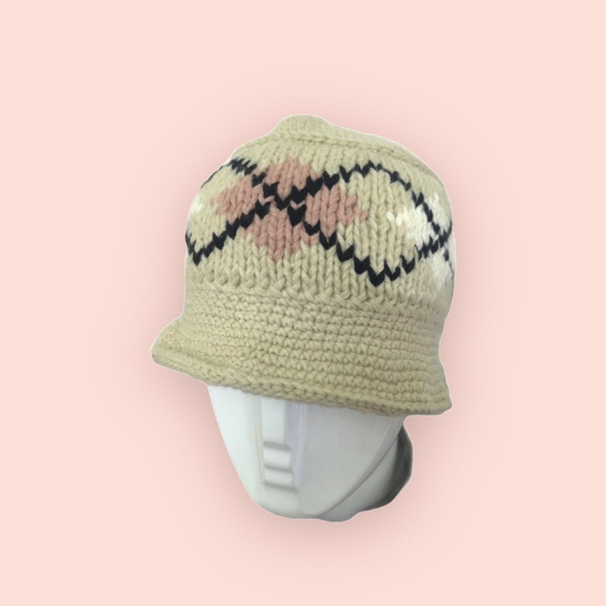 Aran Isles Knitwear × Japanese Brand JAPAN VINTAGE CUSTOM KNITTED BEANIE HAT Size ONE SIZE - 4 Thumbnail