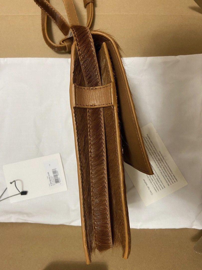 Lemaire Leather-paneled Cal-hair Crossbody bag Size ONE SIZE - 4 Thumbnail