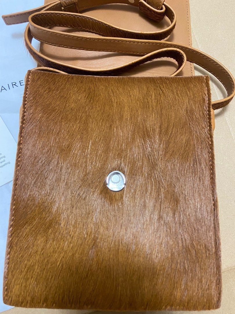 Lemaire Leather-paneled Cal-hair Crossbody bag Size ONE SIZE - 2 Thumbnail