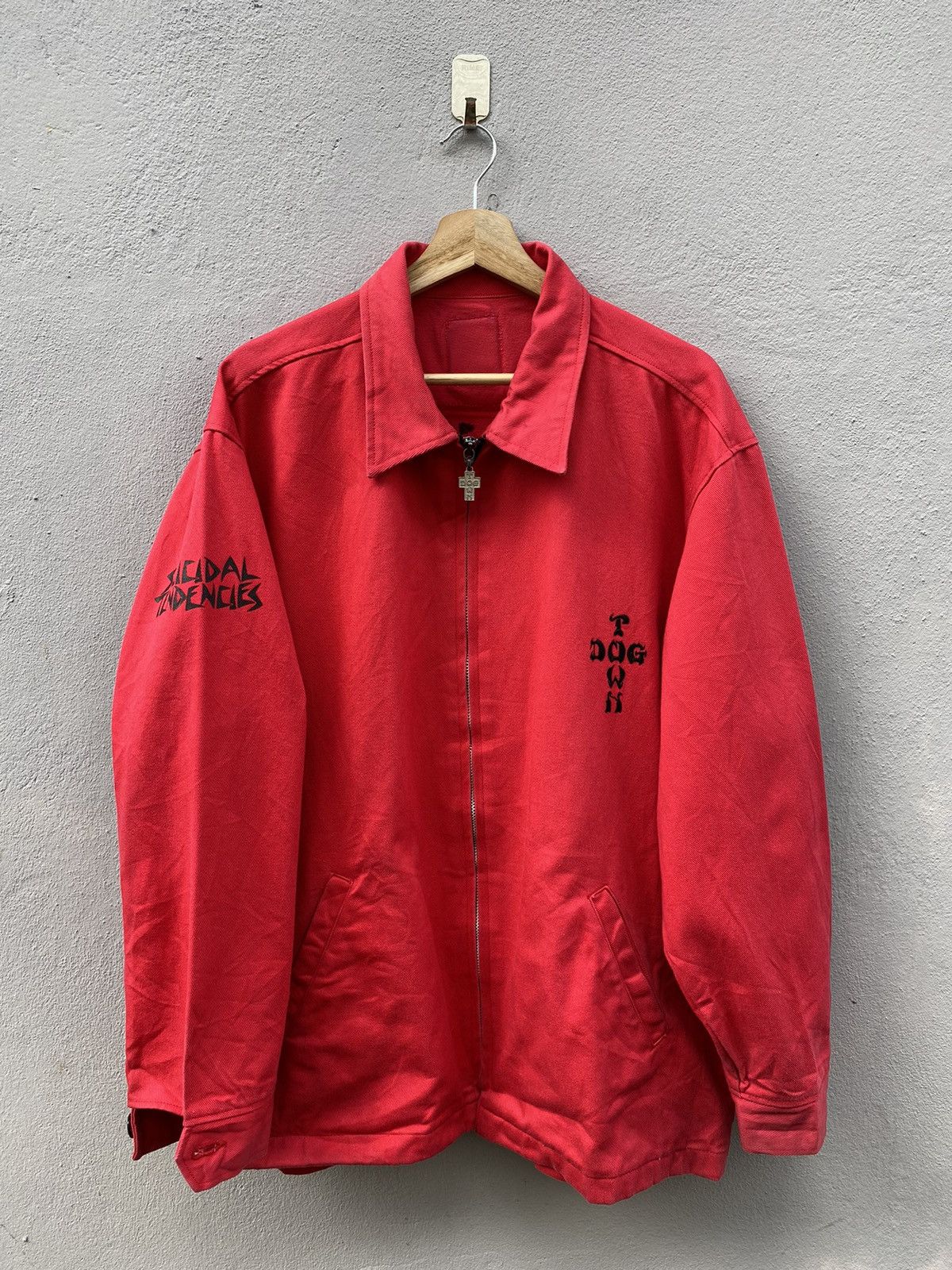 Band Tees × Dogtown × Vintage 💥RARE💥90s DOGTOWN x SUICIDAL TENDENCIES Cross Skate Jacket Size US XL / EU 56 / 4 - 1 Thumbnail