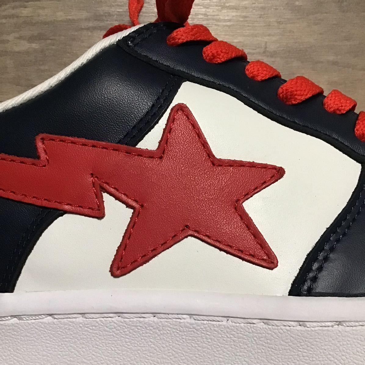 Bape Leather BAPESTA sneakers navy a bathing ape BAPE STA shoes Size US 10 / EU 43 - 7 Thumbnail
