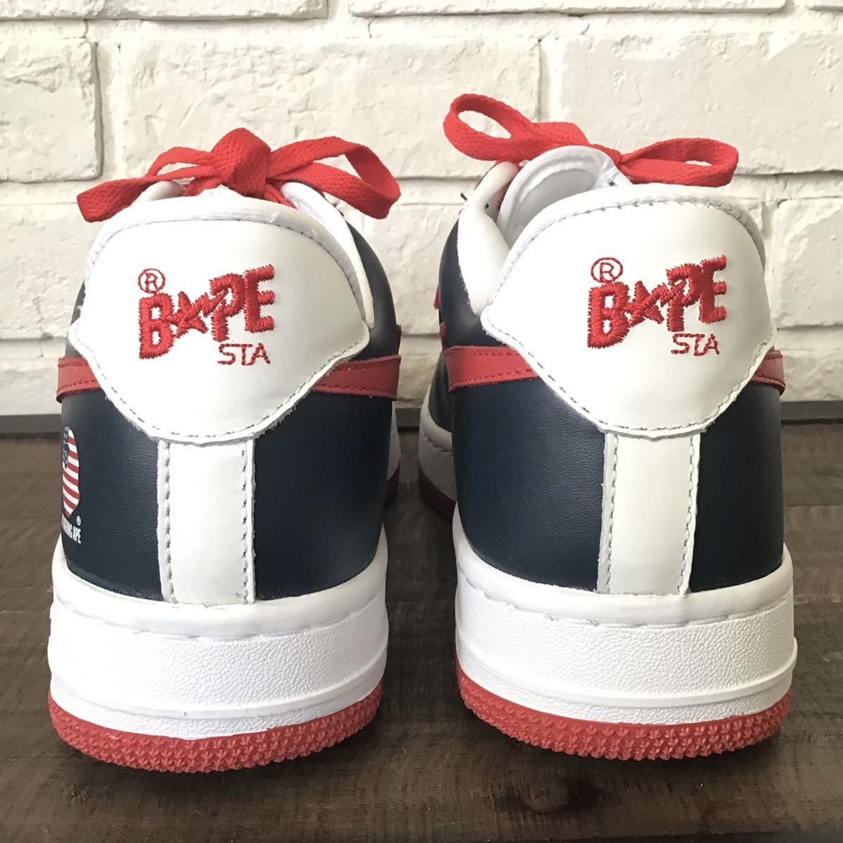 Bape Leather BAPESTA sneakers navy a bathing ape BAPE STA shoes Size US 10 / EU 43 - 5 Thumbnail