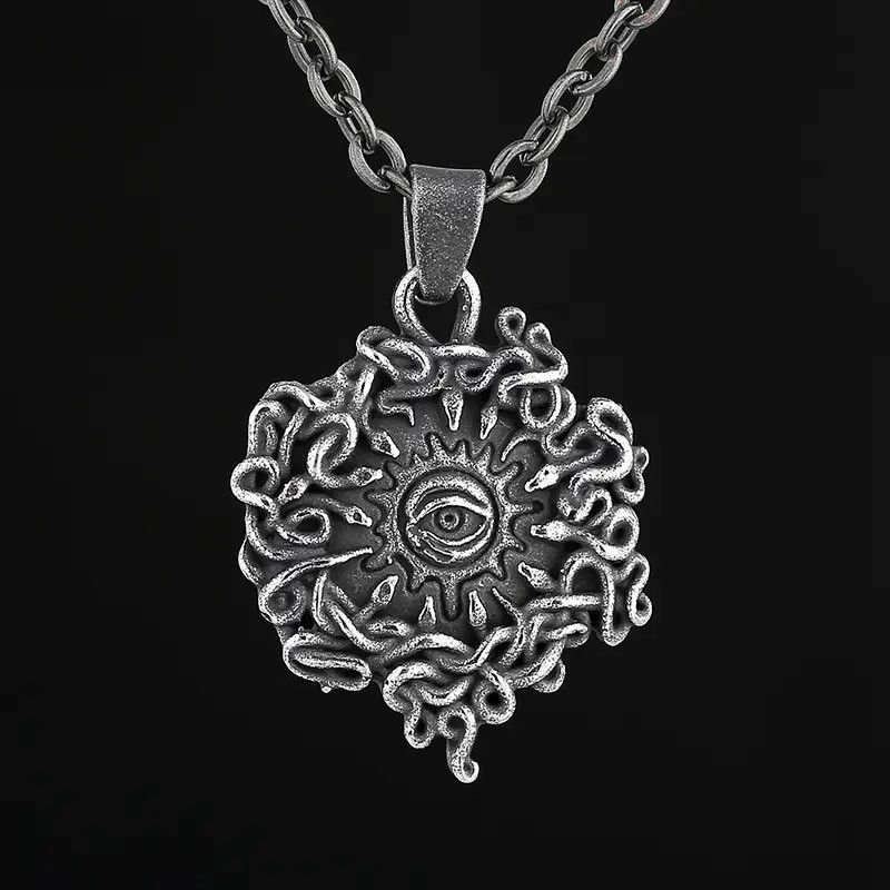 Jewelry The eye of God Round Snake Pendant Necklace Size ONE SIZE - 1 Thumbnail