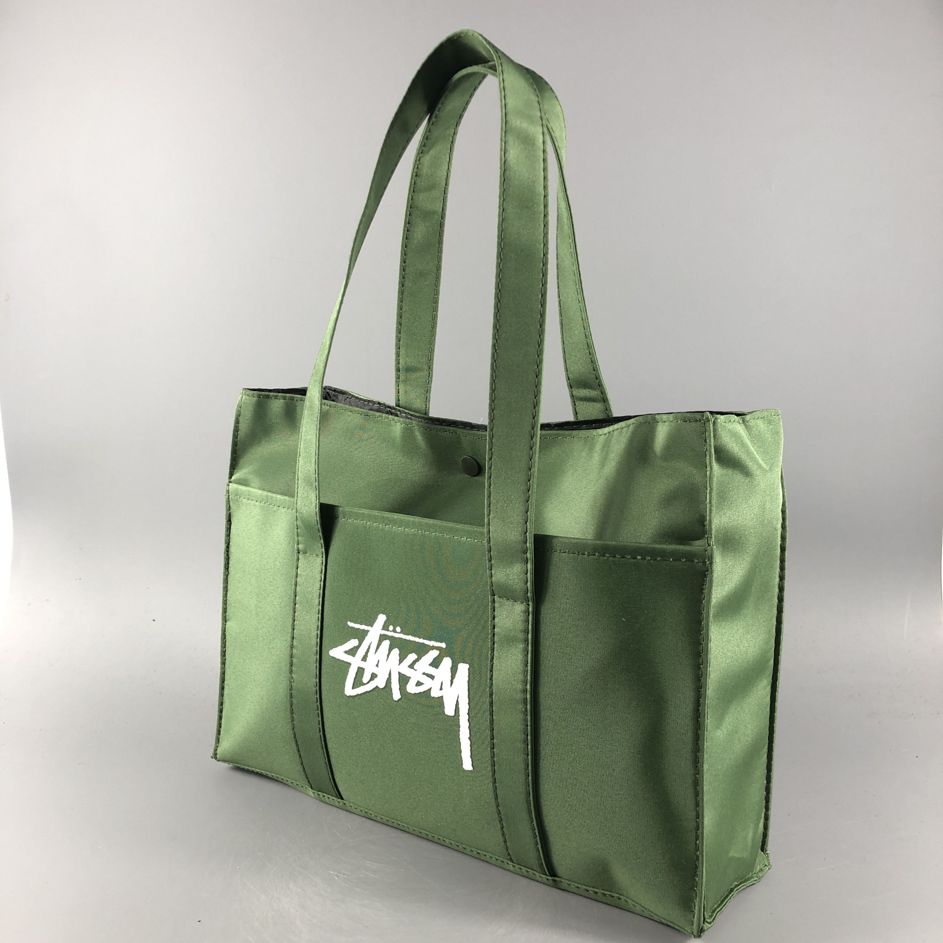 Stussy military green tote bag new arrivals