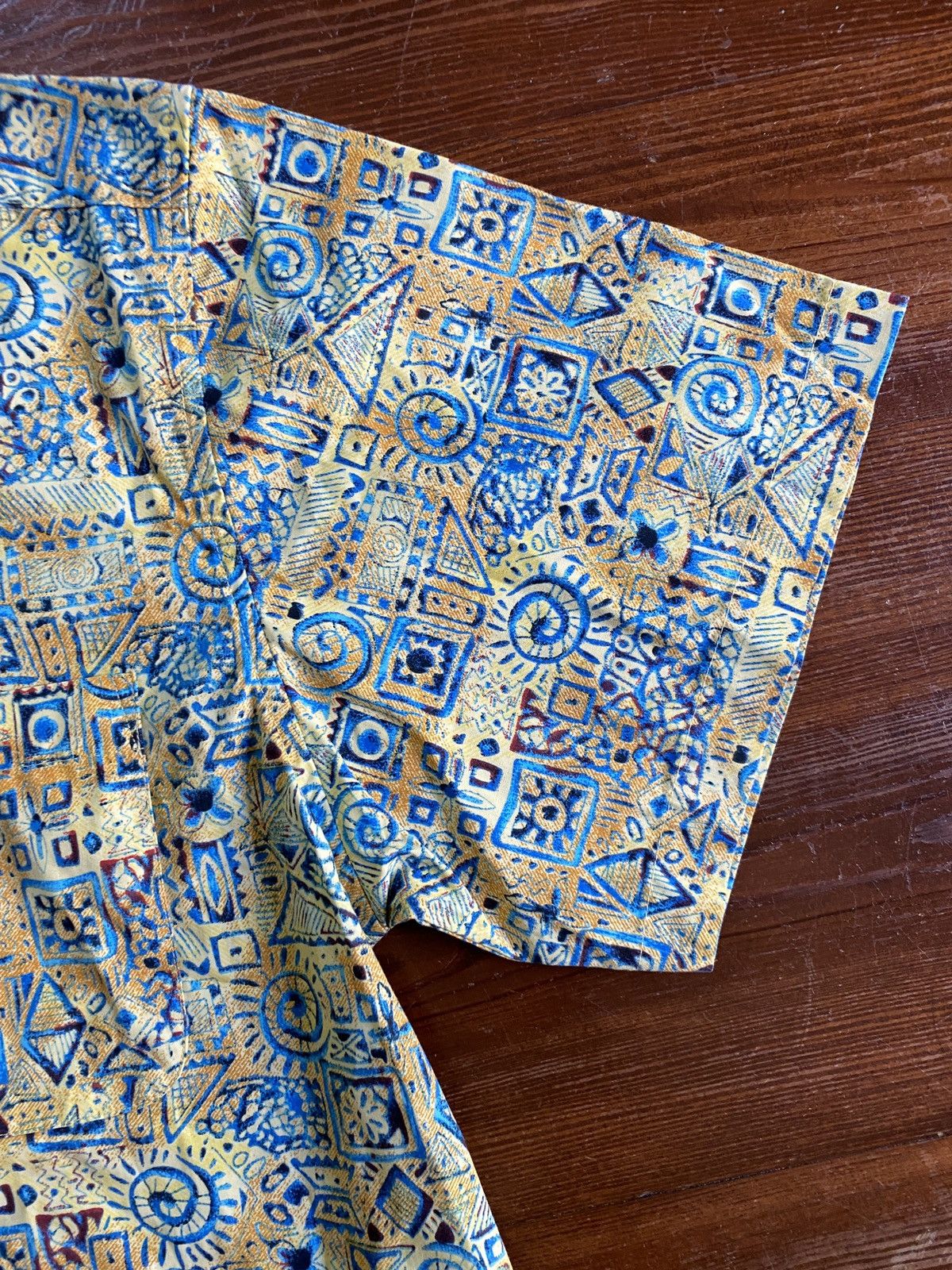 Vintage Vintage 80’s Blue Generation Batik Abstract Button Up Size US L / EU 52-54 / 3 - 3 Thumbnail