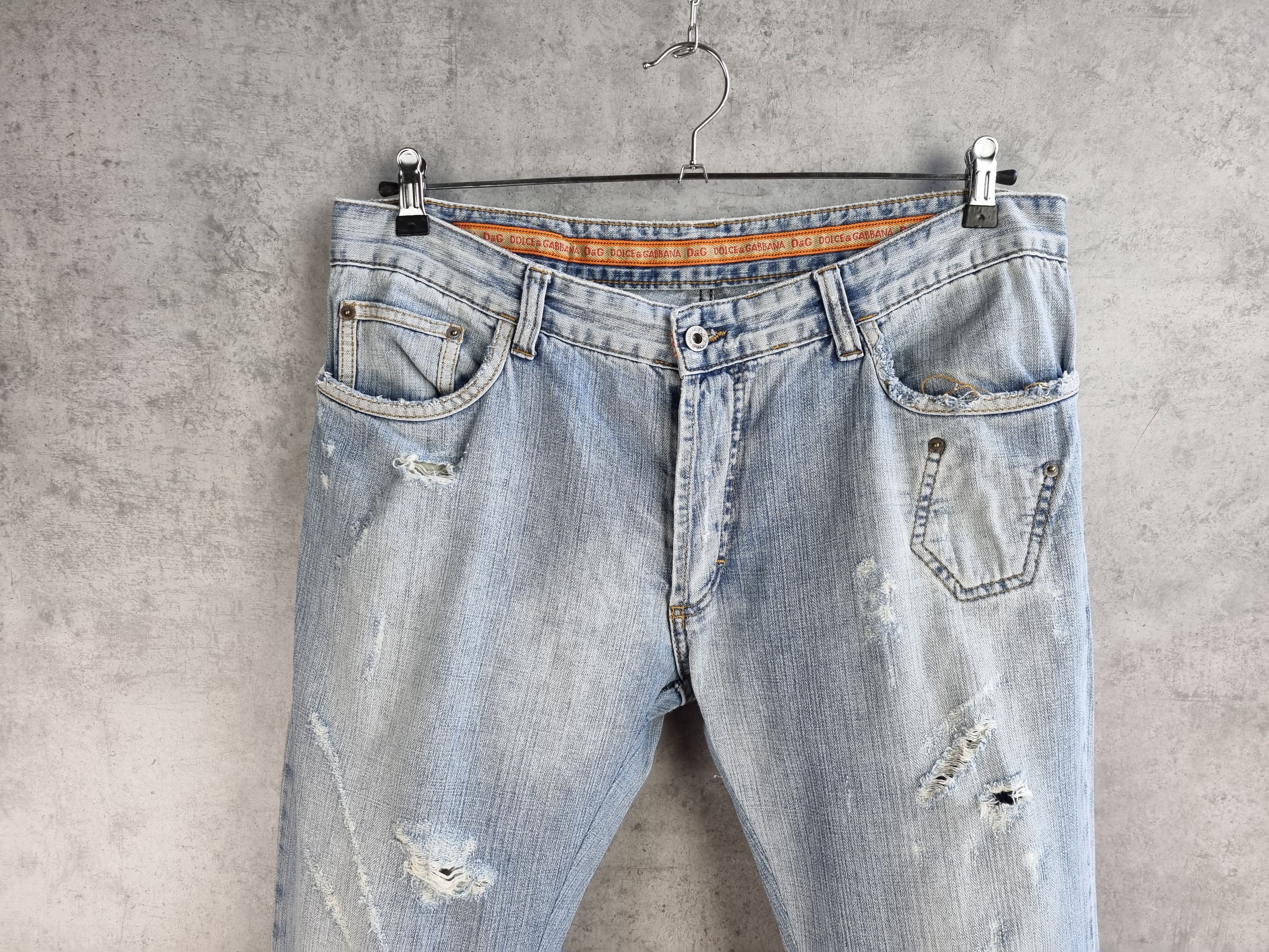 Dolce & Gabbana 2006 Ripped Dirty Color Dolce and Gabbana Denim Jean Size US 36 / EU 52 - 6 Thumbnail