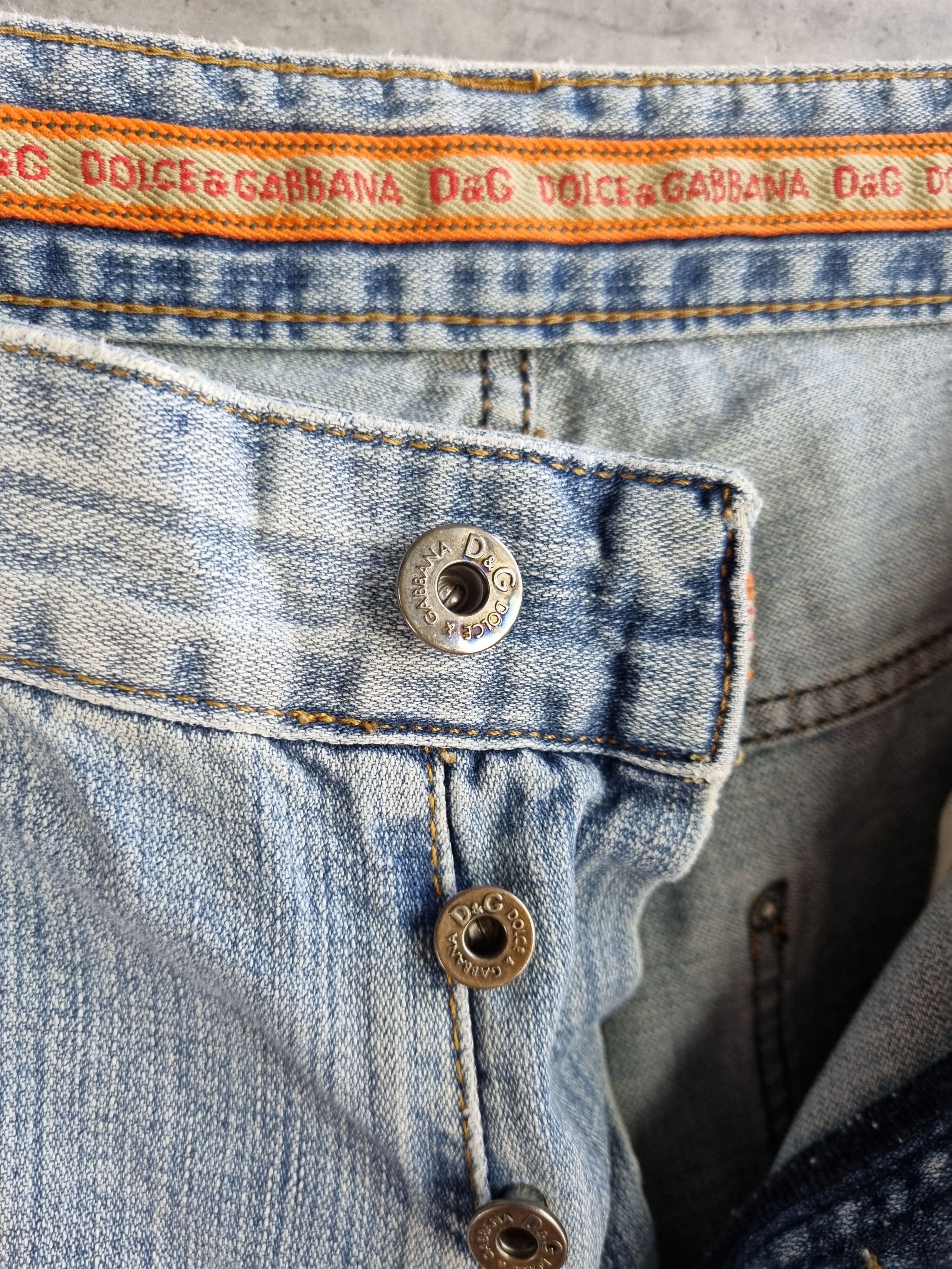 Dolce & Gabbana 2006 Ripped Dirty Color Dolce and Gabbana Denim Jean Size US 36 / EU 52 - 13 Thumbnail