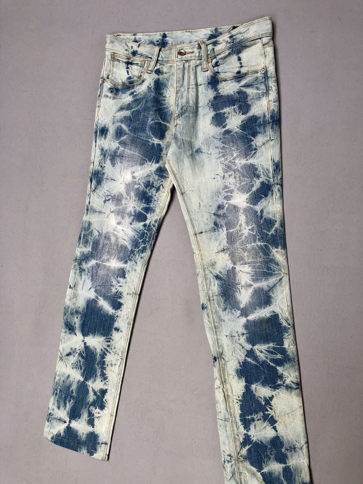 Japanese Brand Semantic Design Acid Wash Pattern Denim Pants Size US 31 - 4 Thumbnail