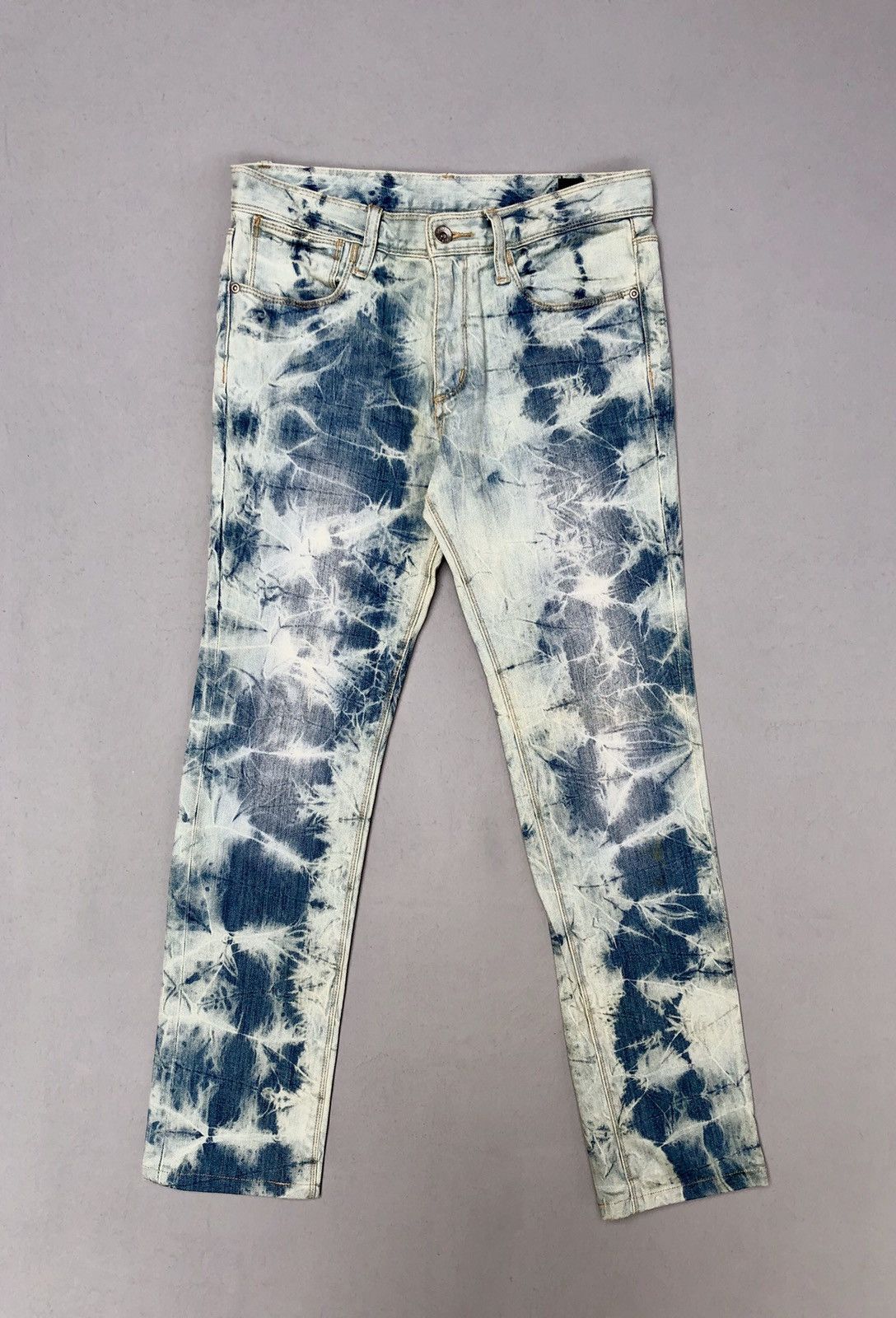 Japanese Brand Semantic Design Acid Wash Pattern Denim Pants Size US 31 - 2 Thumbnail