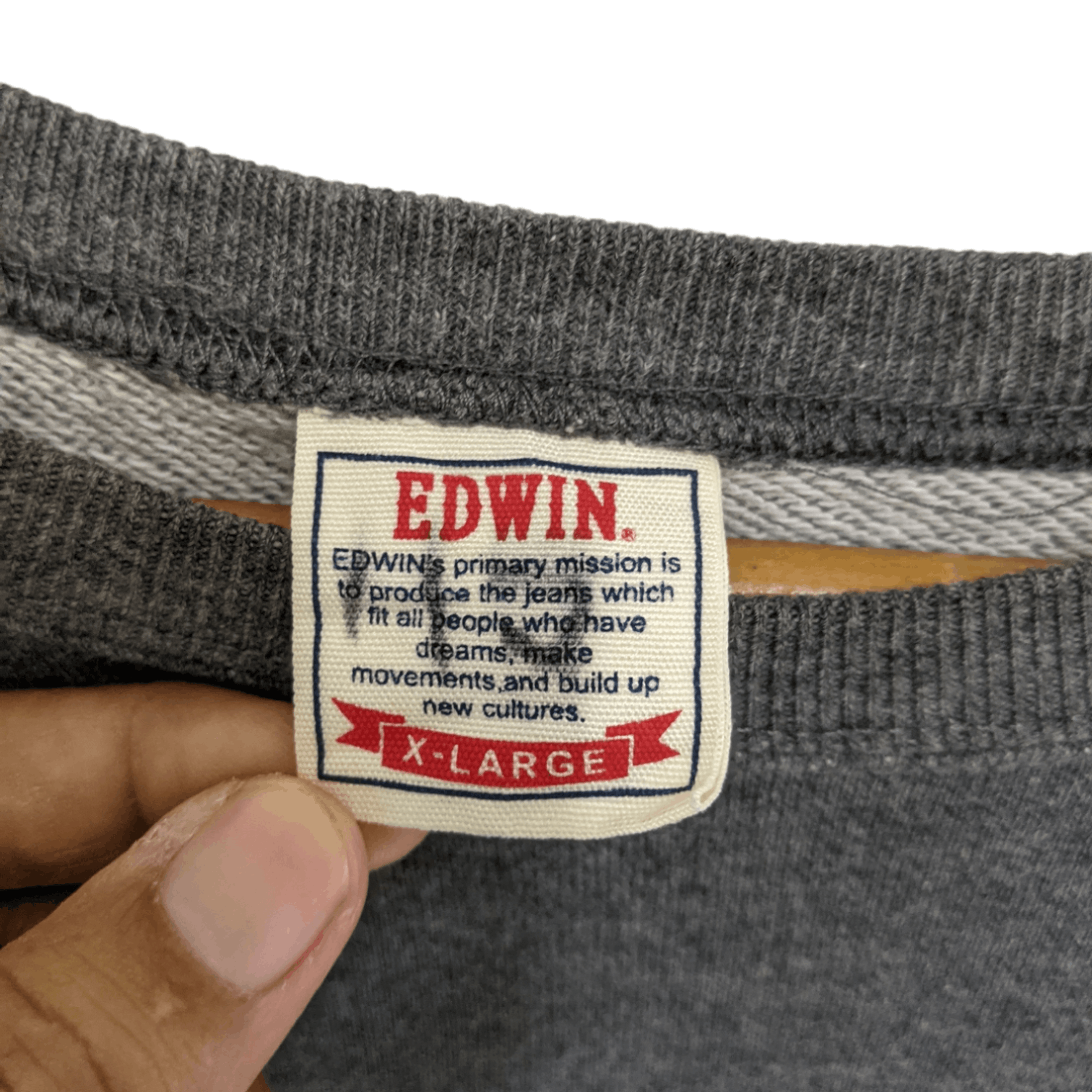 Edwin EDWIN Grey Plain Jumper Sweatshirt Size US L / EU 52-54 / 3 - 7 Thumbnail