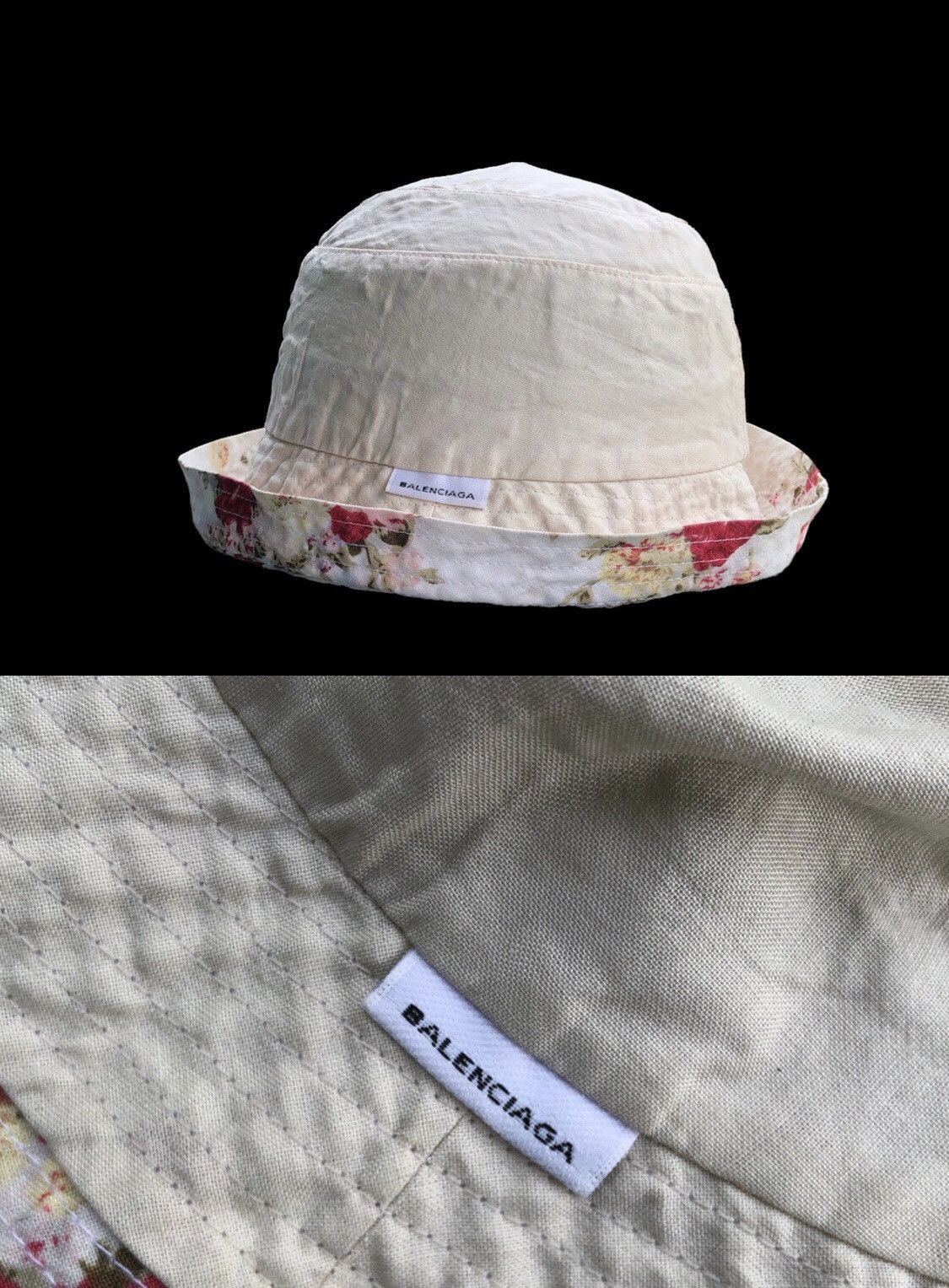 image of 90's Balenciaga Bucket Hat Flower Wmen in Broken Tan, Men's