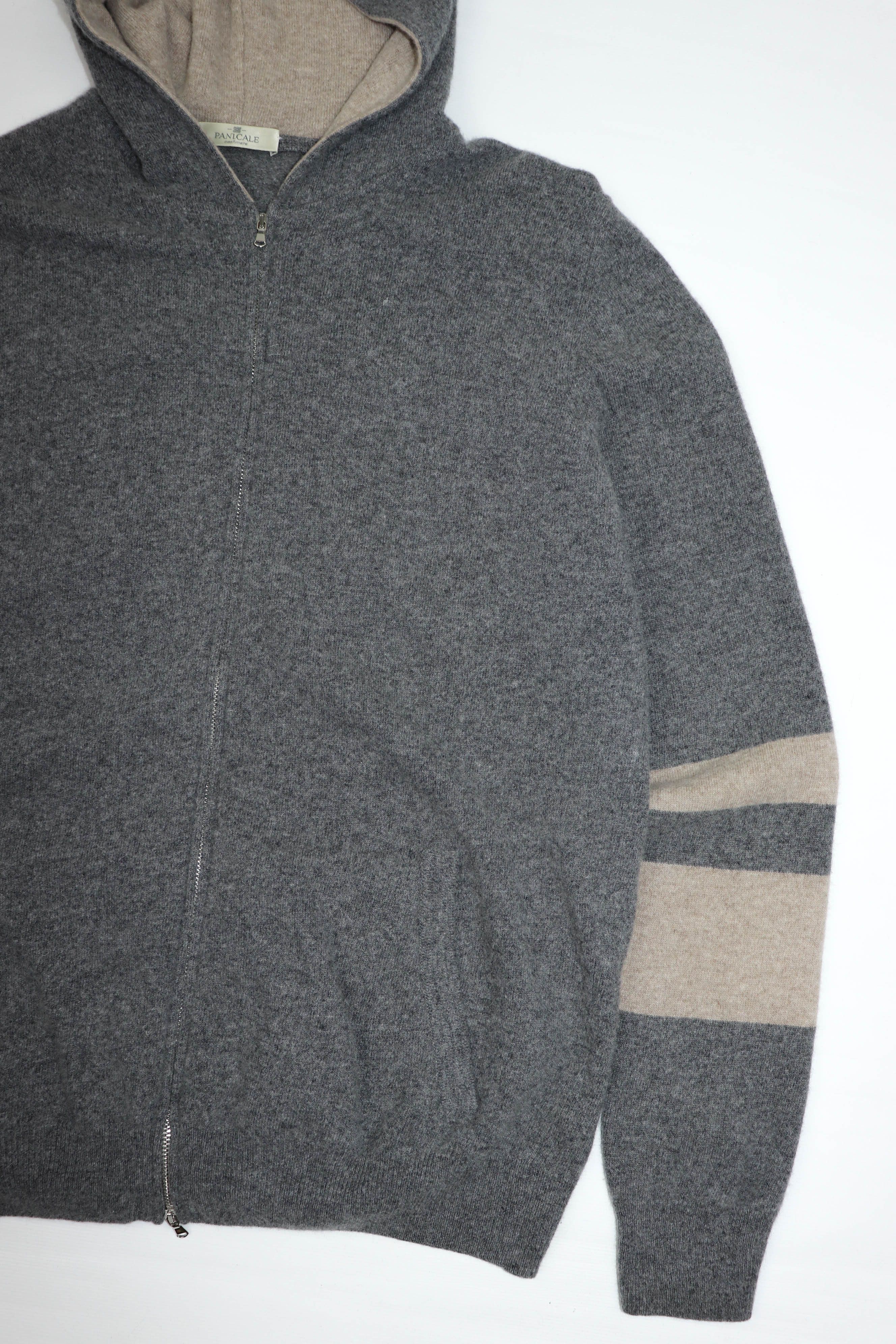 Panicale Panicale Cashmere Gray Wool/Cashmere Full Zip Hoodie Size US M / EU 48-50 / 2 - 5 Thumbnail