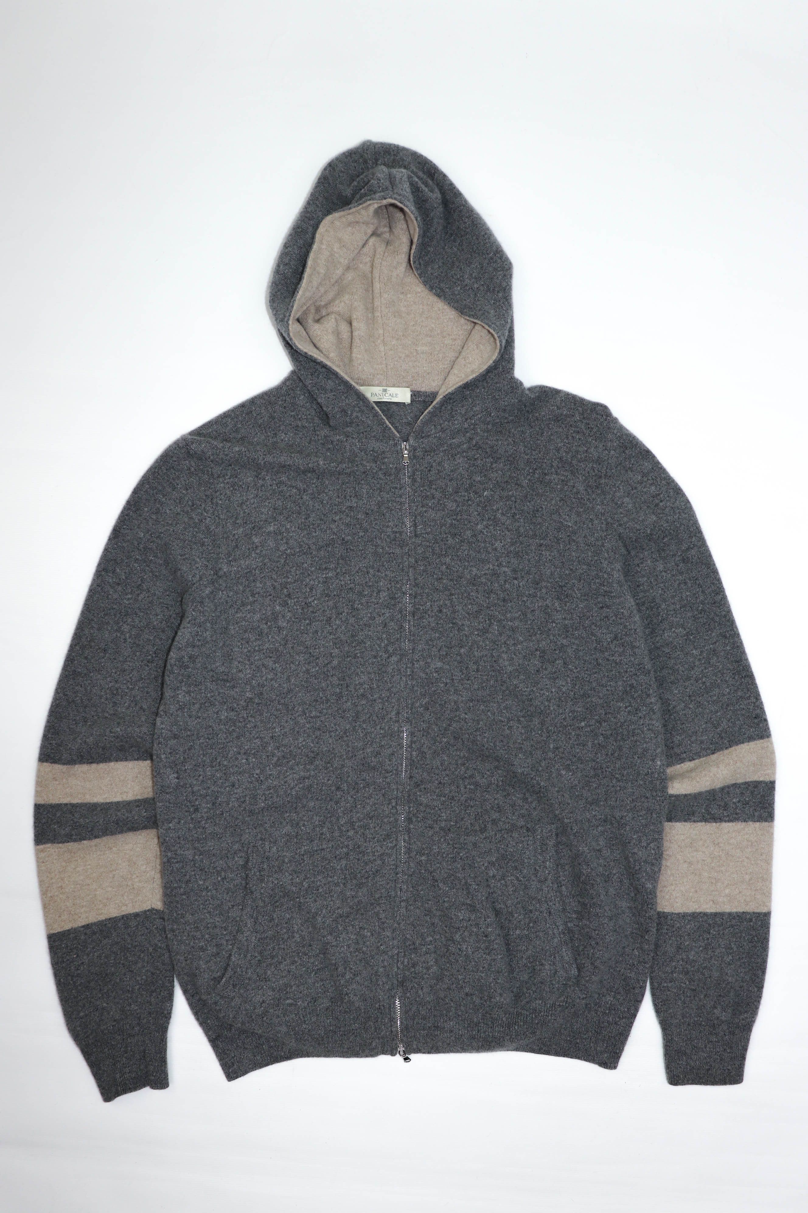 Panicale Panicale Cashmere Gray Wool/Cashmere Full Zip Hoodie Size US M / EU 48-50 / 2 - 1 Thumbnail