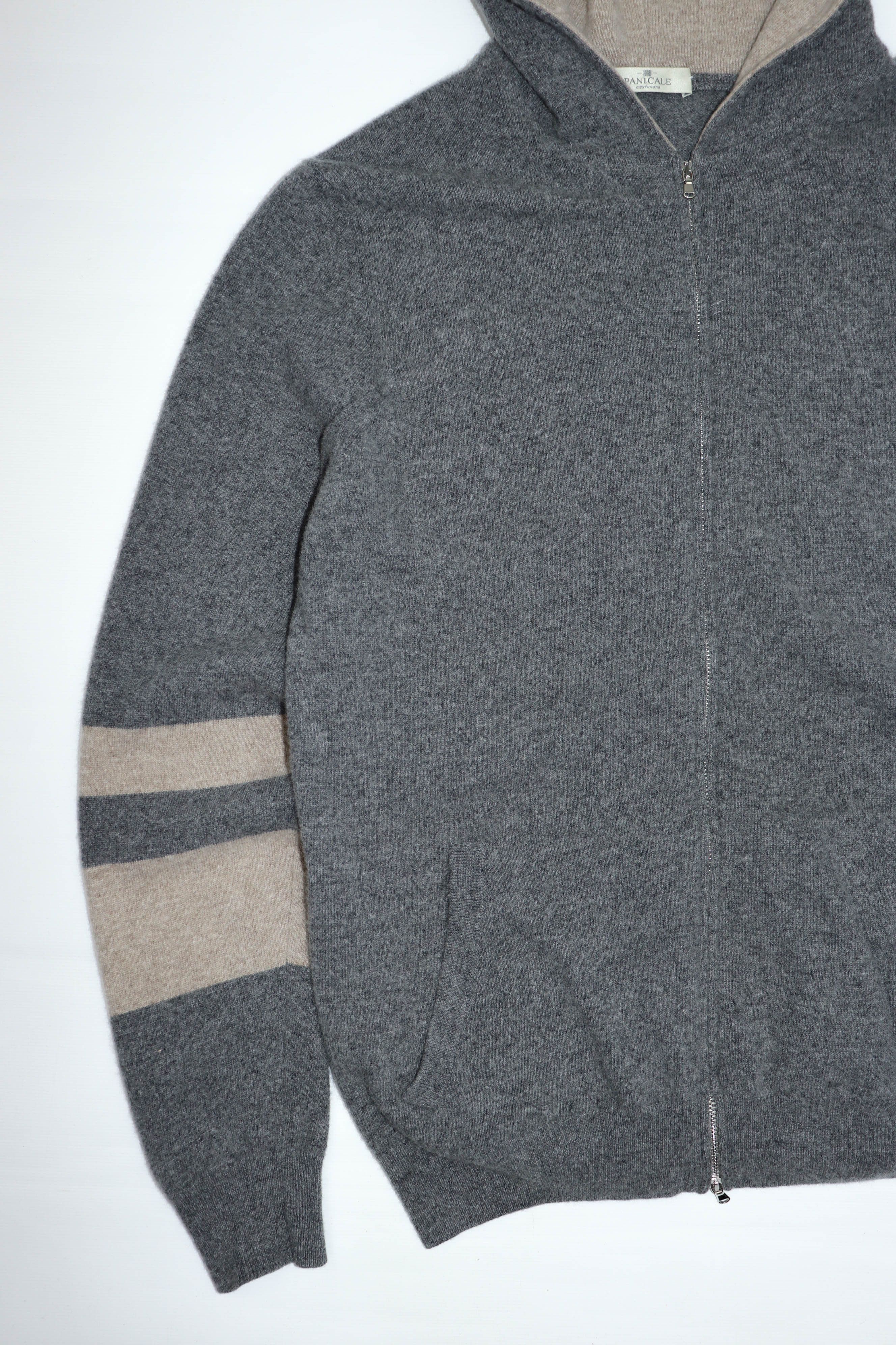 Panicale Panicale Cashmere Gray Wool/Cashmere Full Zip Hoodie Size US M / EU 48-50 / 2 - 6 Thumbnail