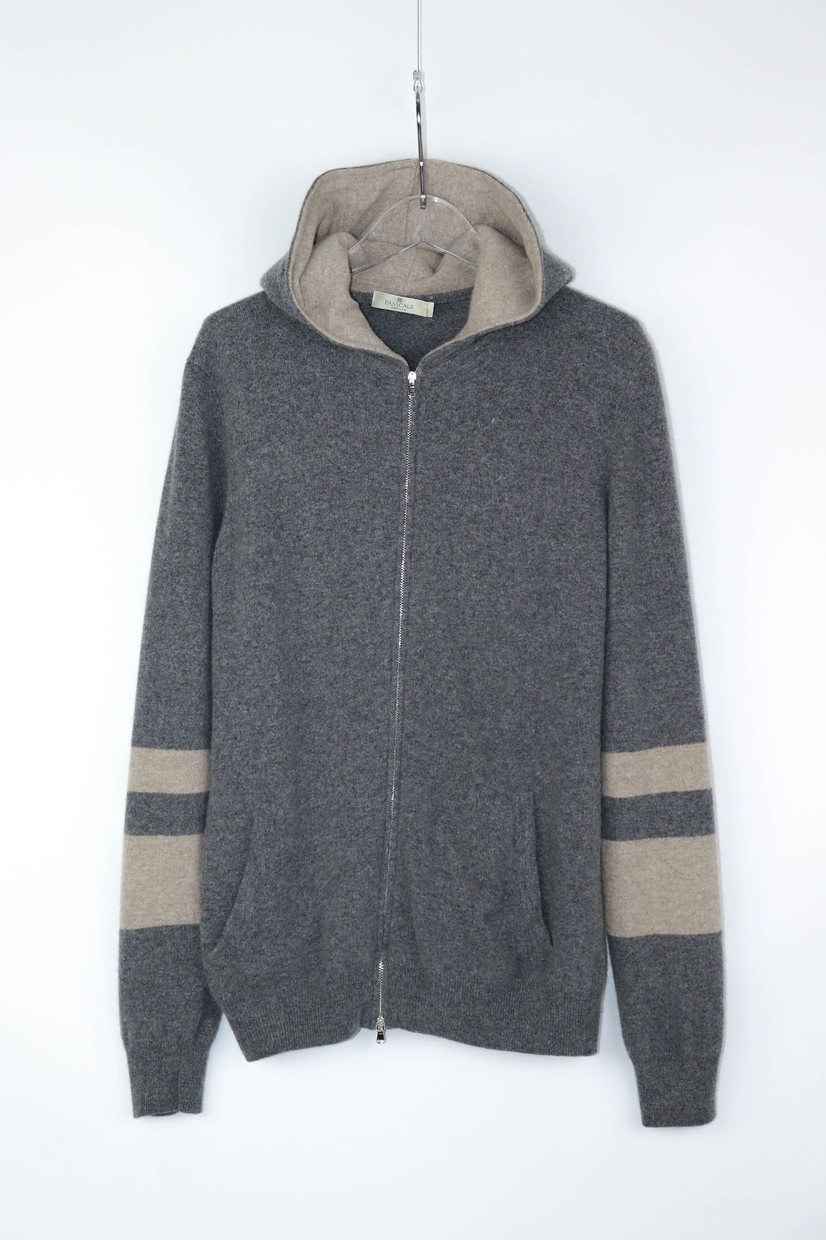 Panicale Panicale Cashmere Gray Wool/Cashmere Full Zip Hoodie Size US M / EU 48-50 / 2 - 3 Thumbnail