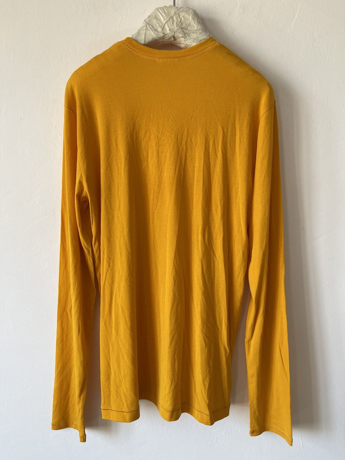 Dries Van Noten Hemels Fitted Long Sleeve T-Shirt Yellow Size US L / EU 52-54 / 3 - 3 Thumbnail