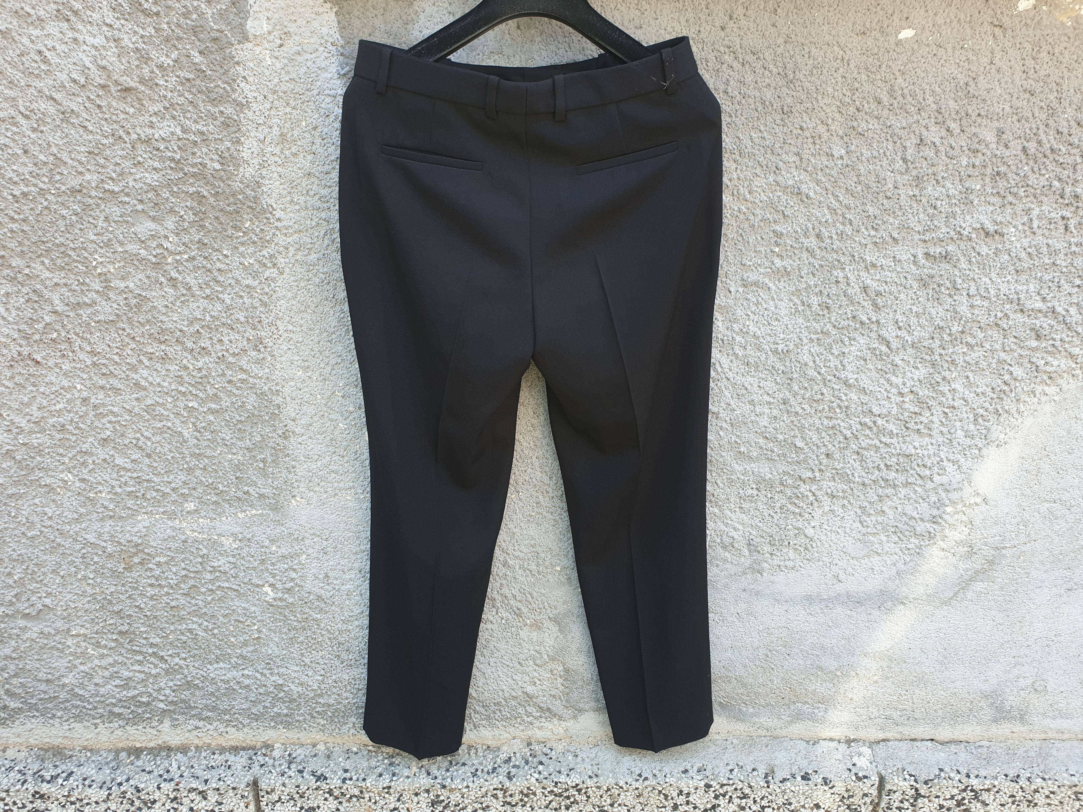 Givenchy $990 Givenchy Black Cropped Straight Mid-Rise Wool Trousers Size 28" / US 6 / IT 42 - 9 Thumbnail