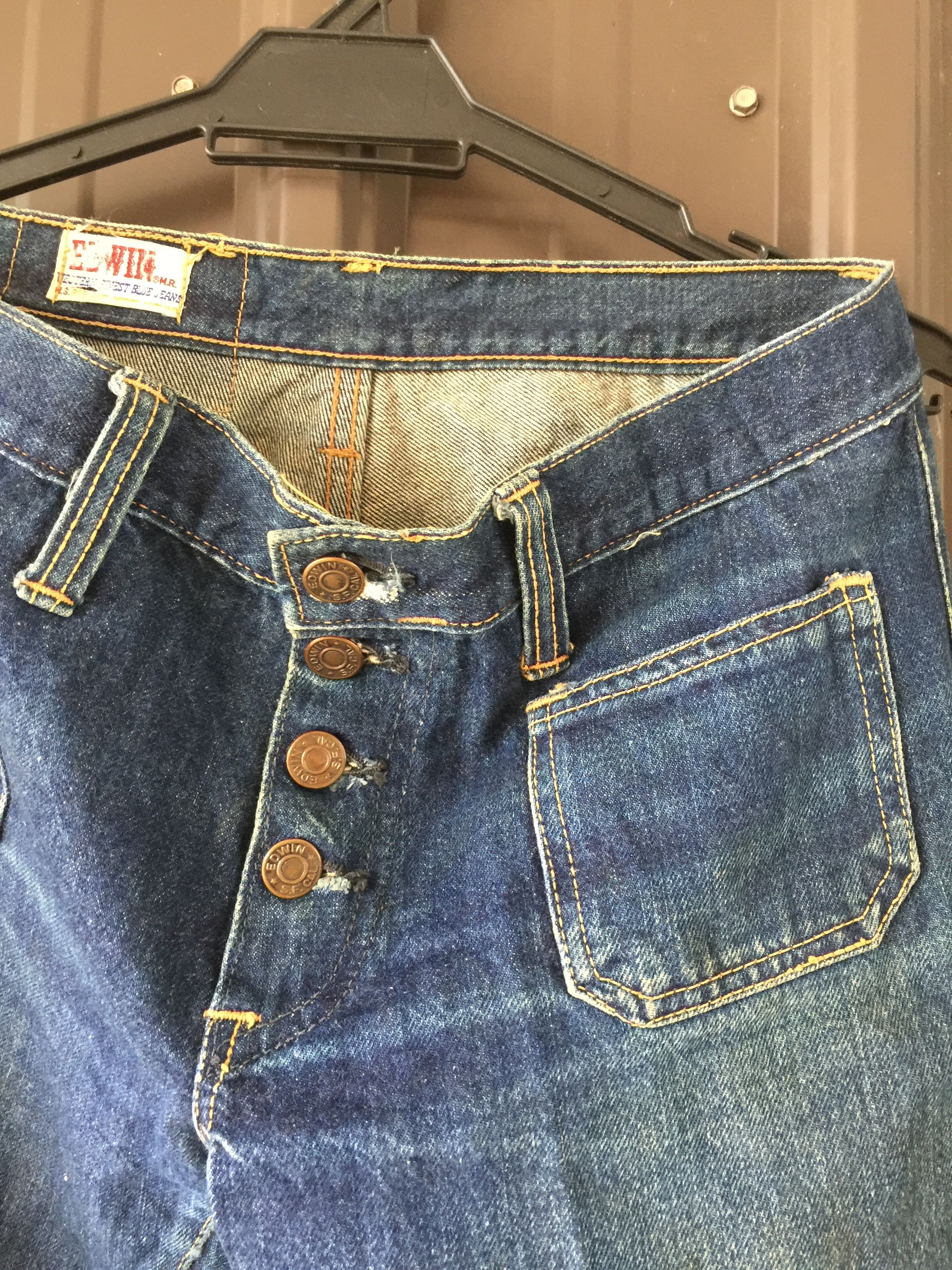 Japanese Brand Vintage Super Flare Edwin Jeans Size 30" / US 8 / IT 44 - 3 Thumbnail