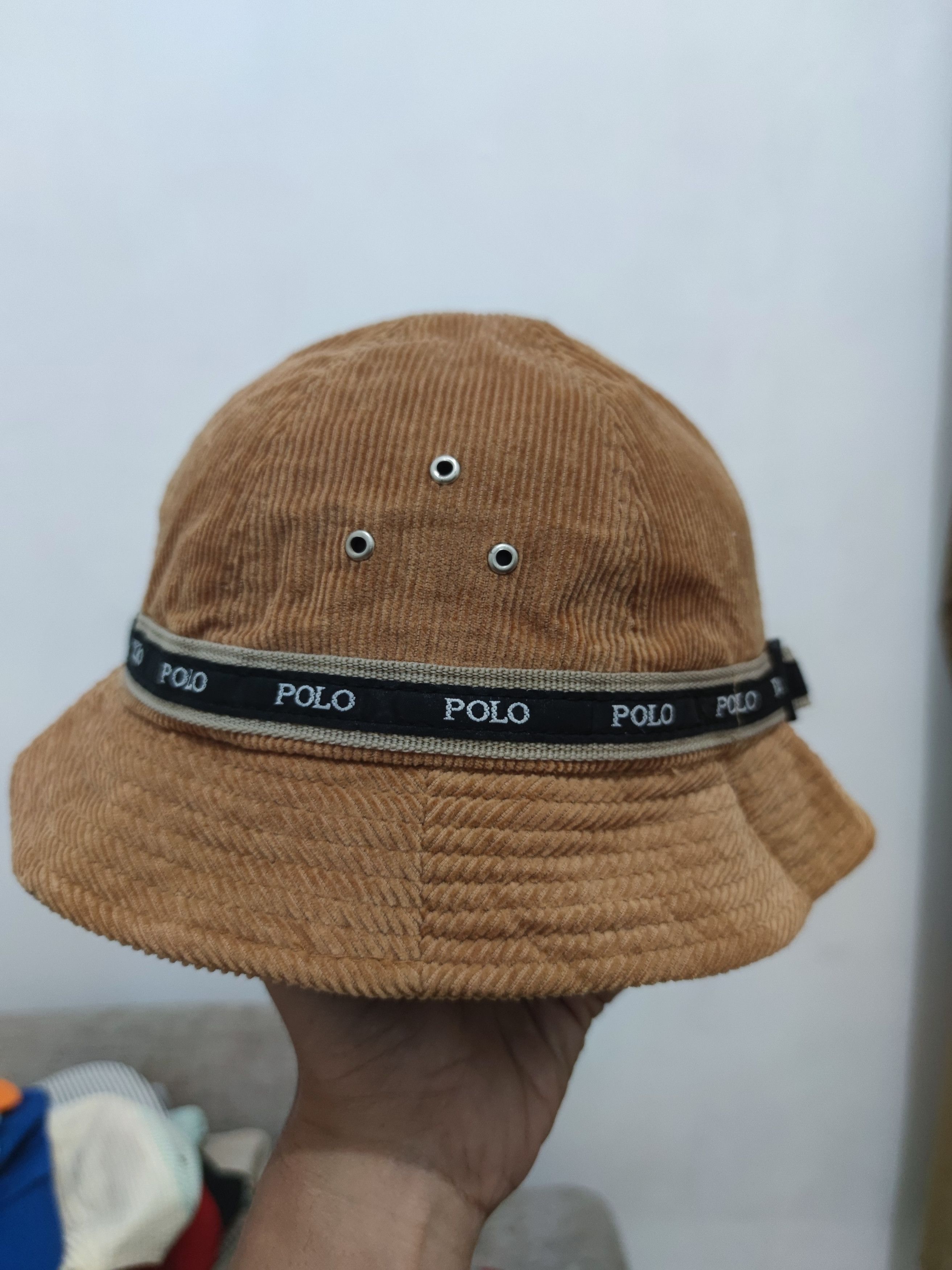 Polo Ralph Lauren Vintage Polo Sport Tape Corduroy Bucket Hat Size ONE SIZE - 2 Thumbnail