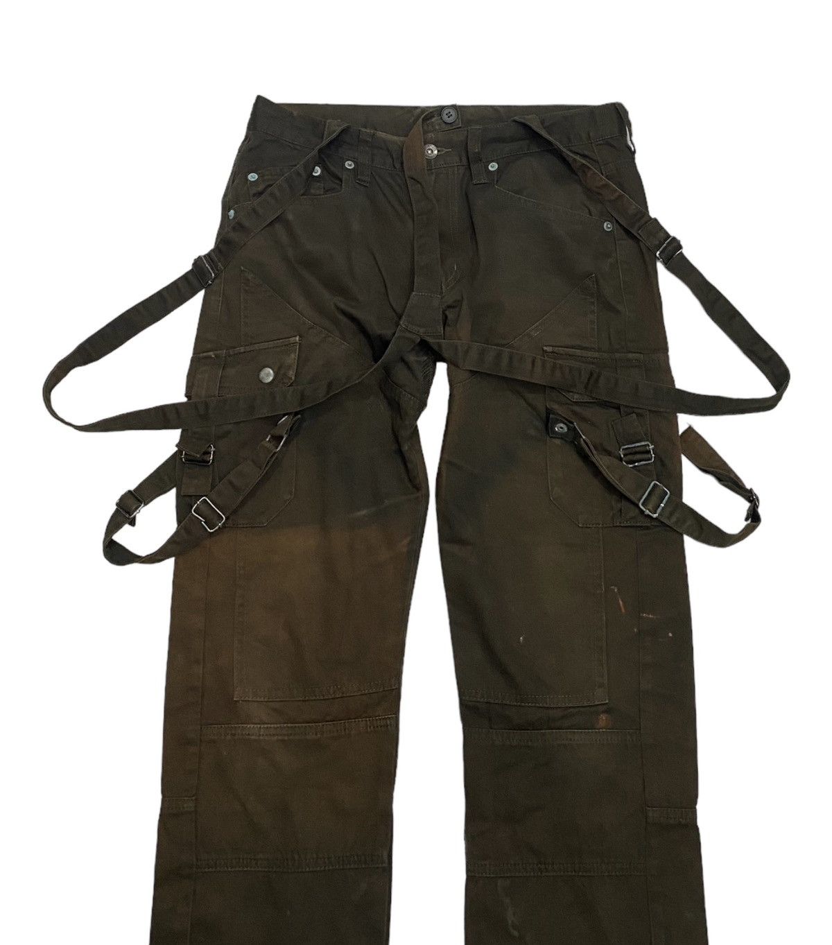 semanticdesign 🔥SEMANTIC DESIGN BONDAGE MULTI POCKET CROPPED CARGO PANTS Size US 32 / EU 48 - 2 Thumbnail