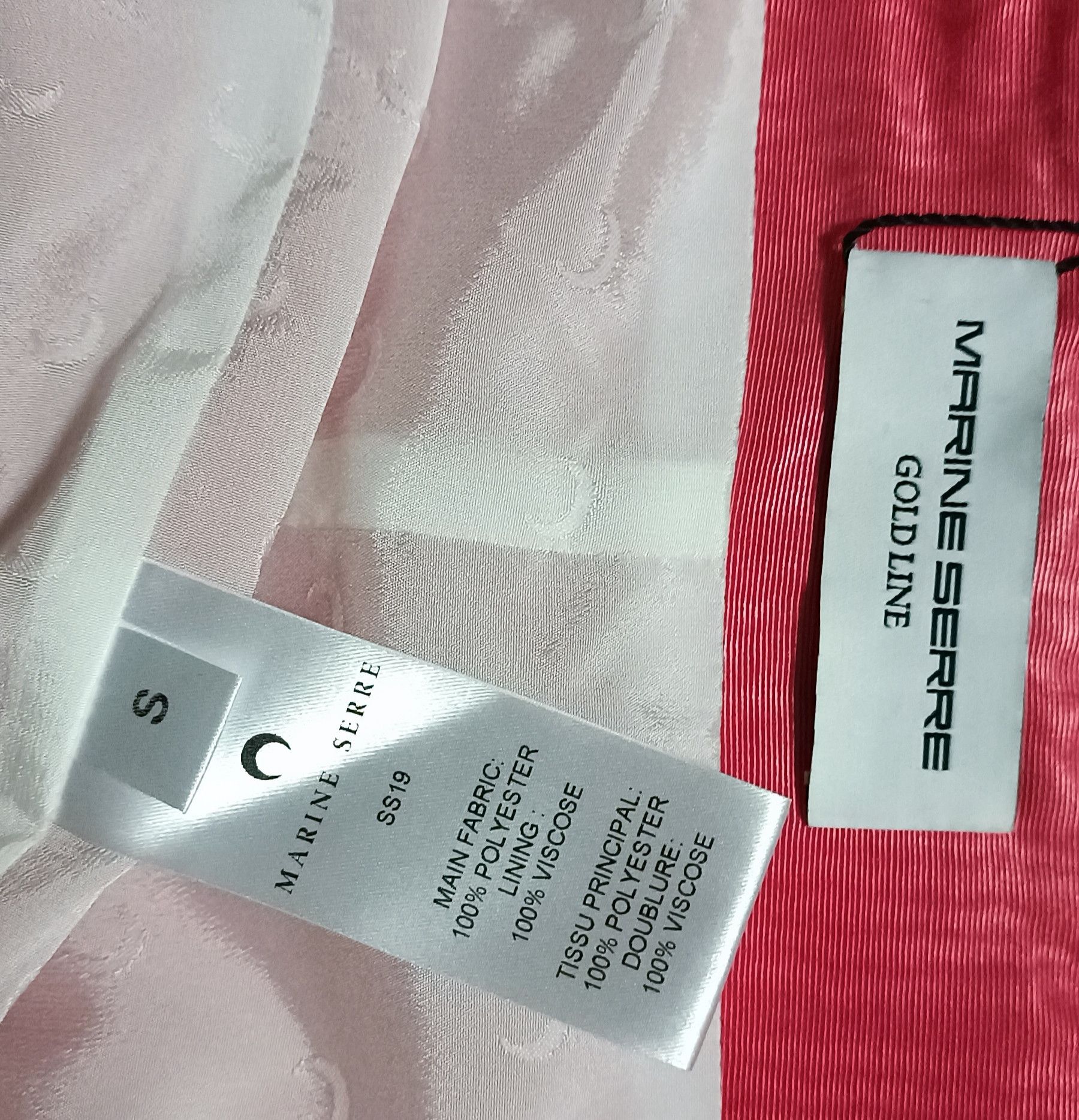 Marine Serre Brand new - SS19-Salmon pink mini skirt. Moire pattern Size 26" / US 2 / IT 38 - 6 Thumbnail