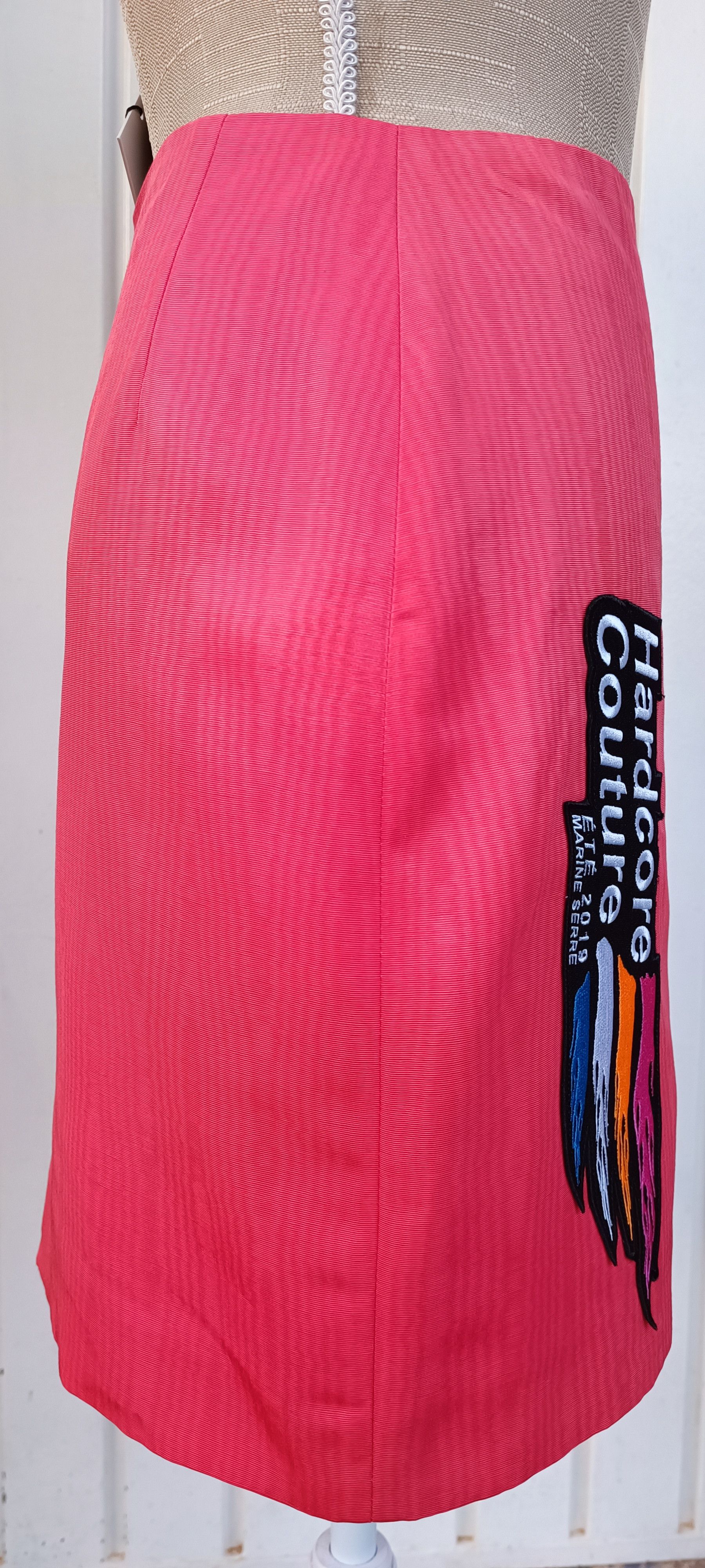 Marine Serre Brand new - SS19-Salmon pink mini skirt. Moire pattern Size 26" / US 2 / IT 38 - 8 Thumbnail