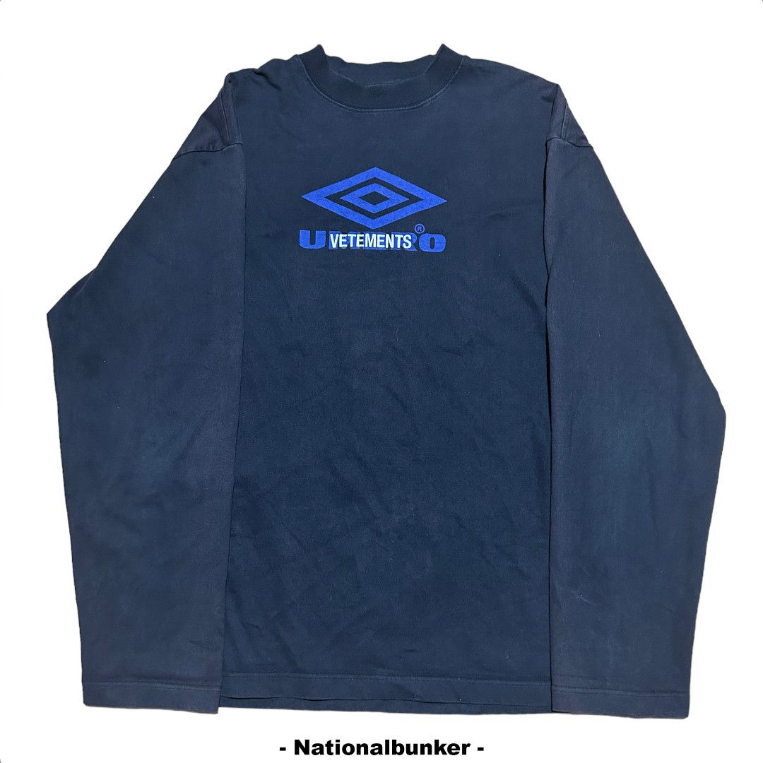 VETEMENTS × UMBRO Long Sleeve T-Shirt XL Umbro × Vetements Vetements x umbro long sleeve | Grailed