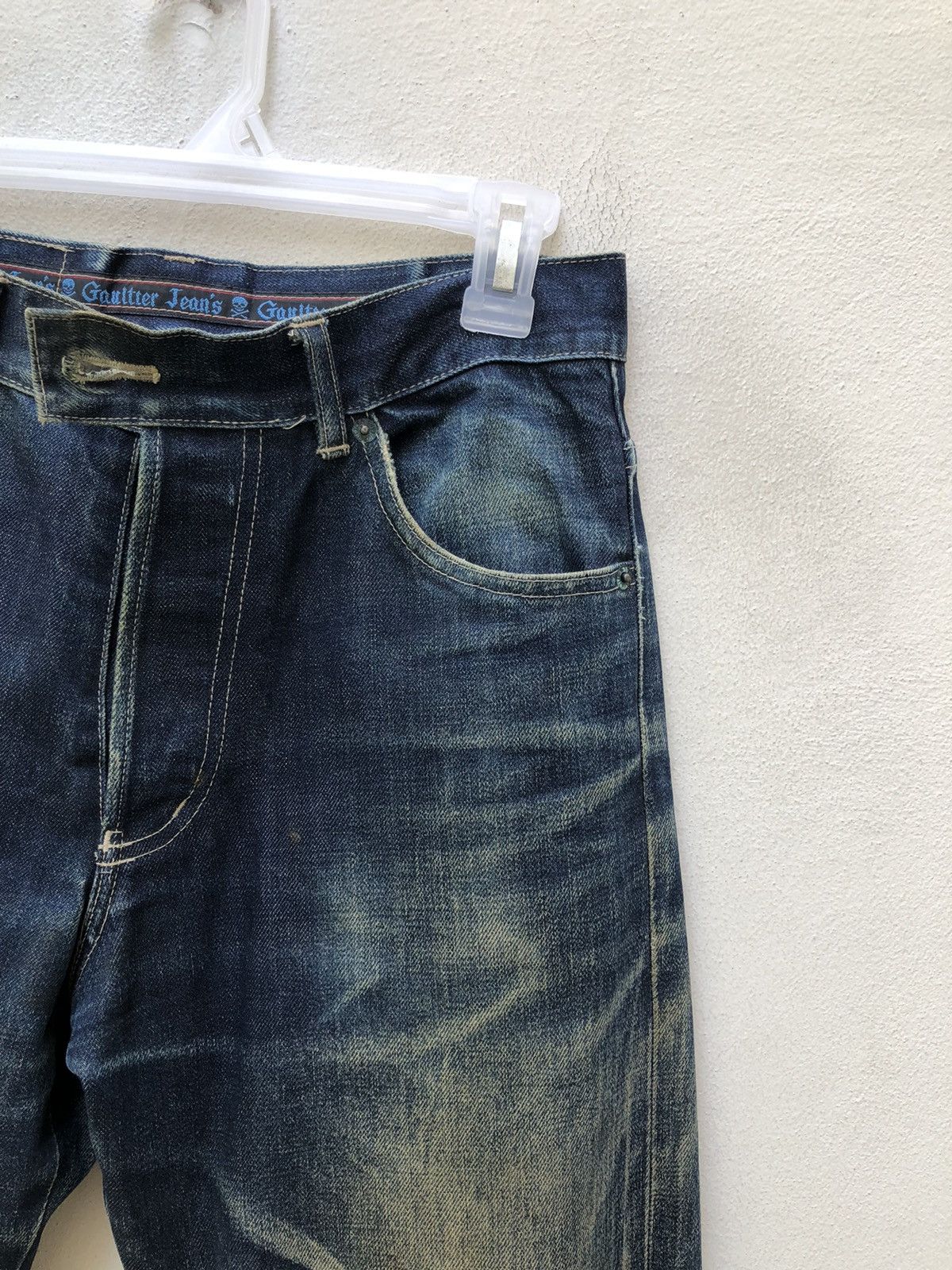 Jean Paul Gaultier × Vintage Vintage Gaultier Jeans Rips Mud Denim Dirty Selvedge Jeans Size US 29 - 12 Thumbnail
