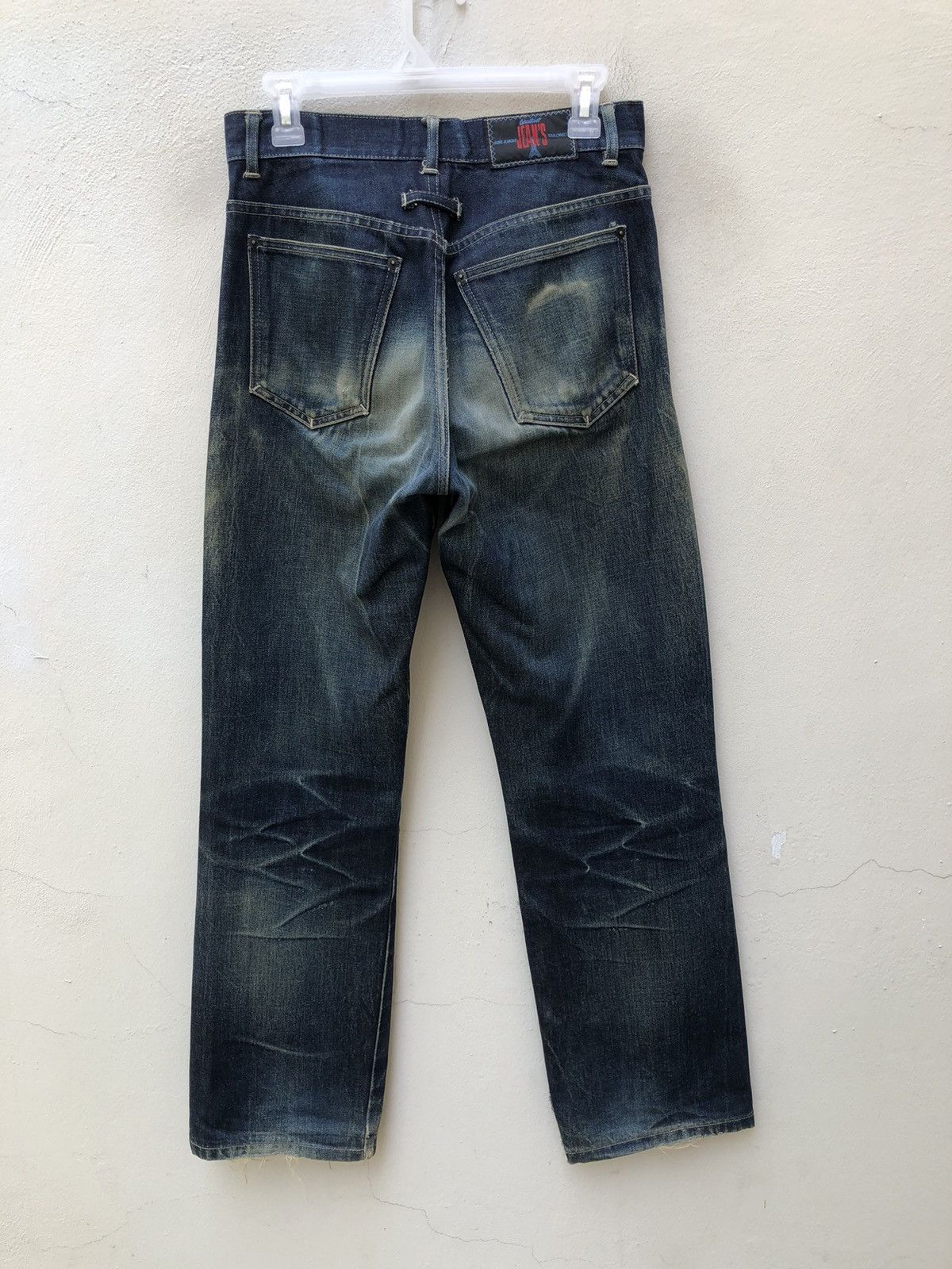 Jean Paul Gaultier × Vintage Vintage Gaultier Jeans Rips Mud Denim Dirty Selvedge Jeans Size US 29 - 15 Thumbnail