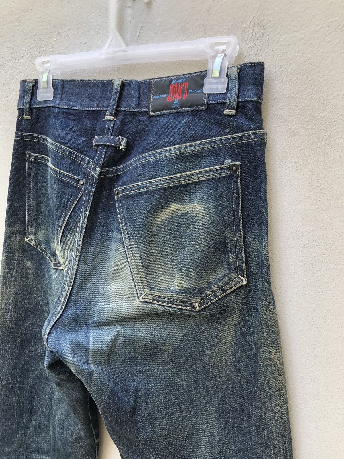 Jean Paul Gaultier × Vintage Vintage Gaultier Jeans Rips Mud Denim Dirty Selvedge Jeans Size US 29 - 18 Thumbnail