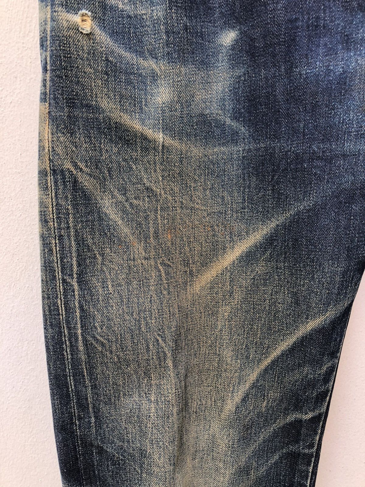 Jean Paul Gaultier × Vintage Vintage Gaultier Jeans Rips Mud Denim Dirty Selvedge Jeans Size US 29 - 9 Thumbnail