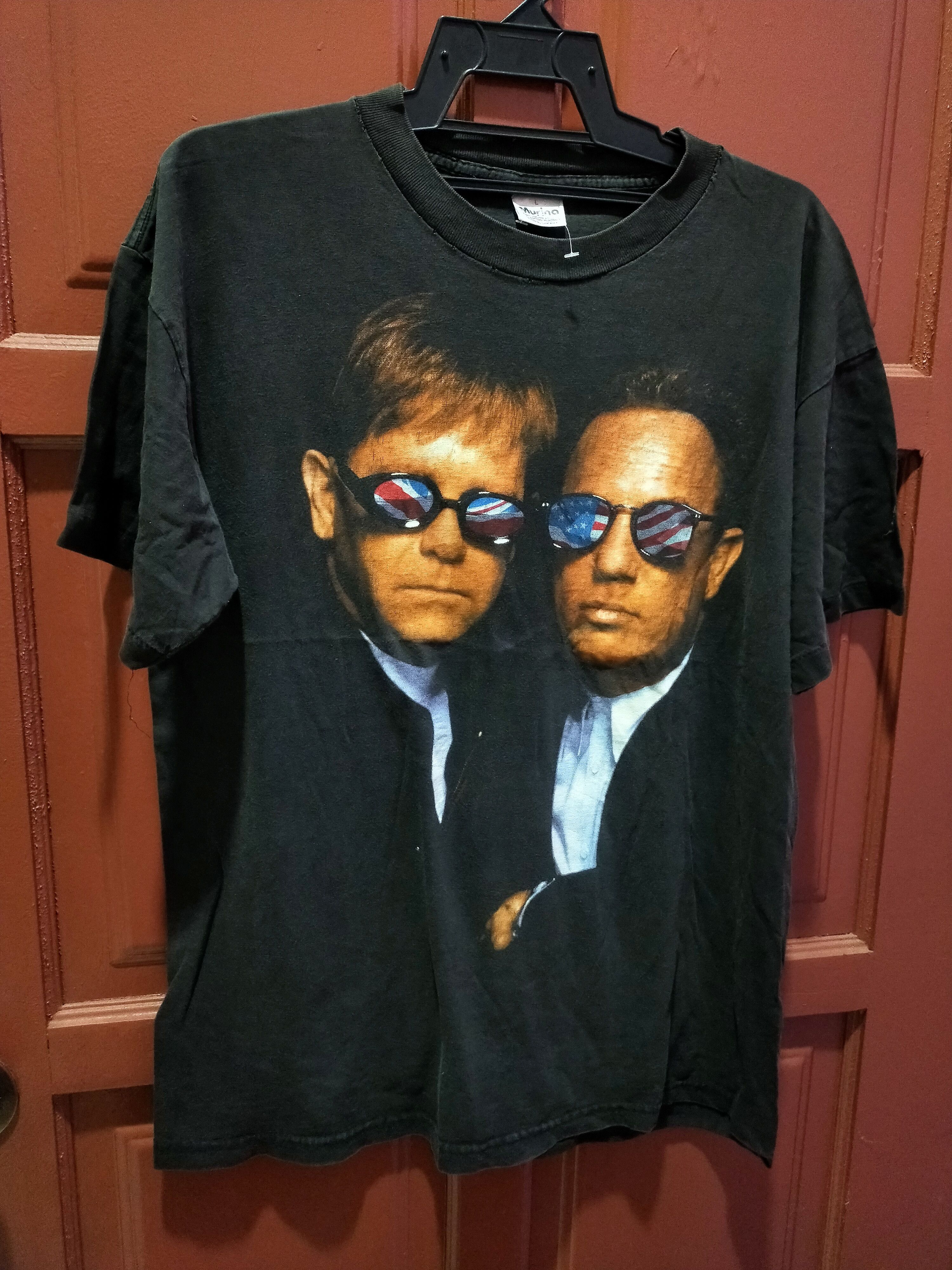 Band Tees × Vintage Vintage Billy Joel and Elton John Thrashed tee Size US L / EU 52-54 / 3 - 1 Thumbnail