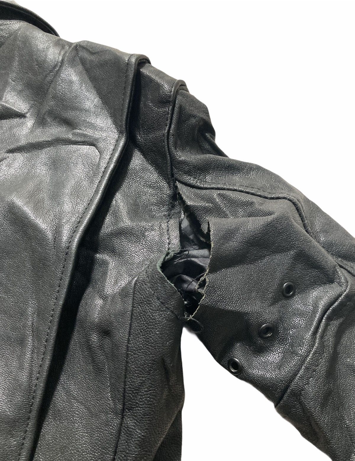 Japanese Brand DISTRESSED MIDAS DOUBLE COLLAR LEATHER JACKET Size US S / EU 44-46 / 1 - 8 Thumbnail