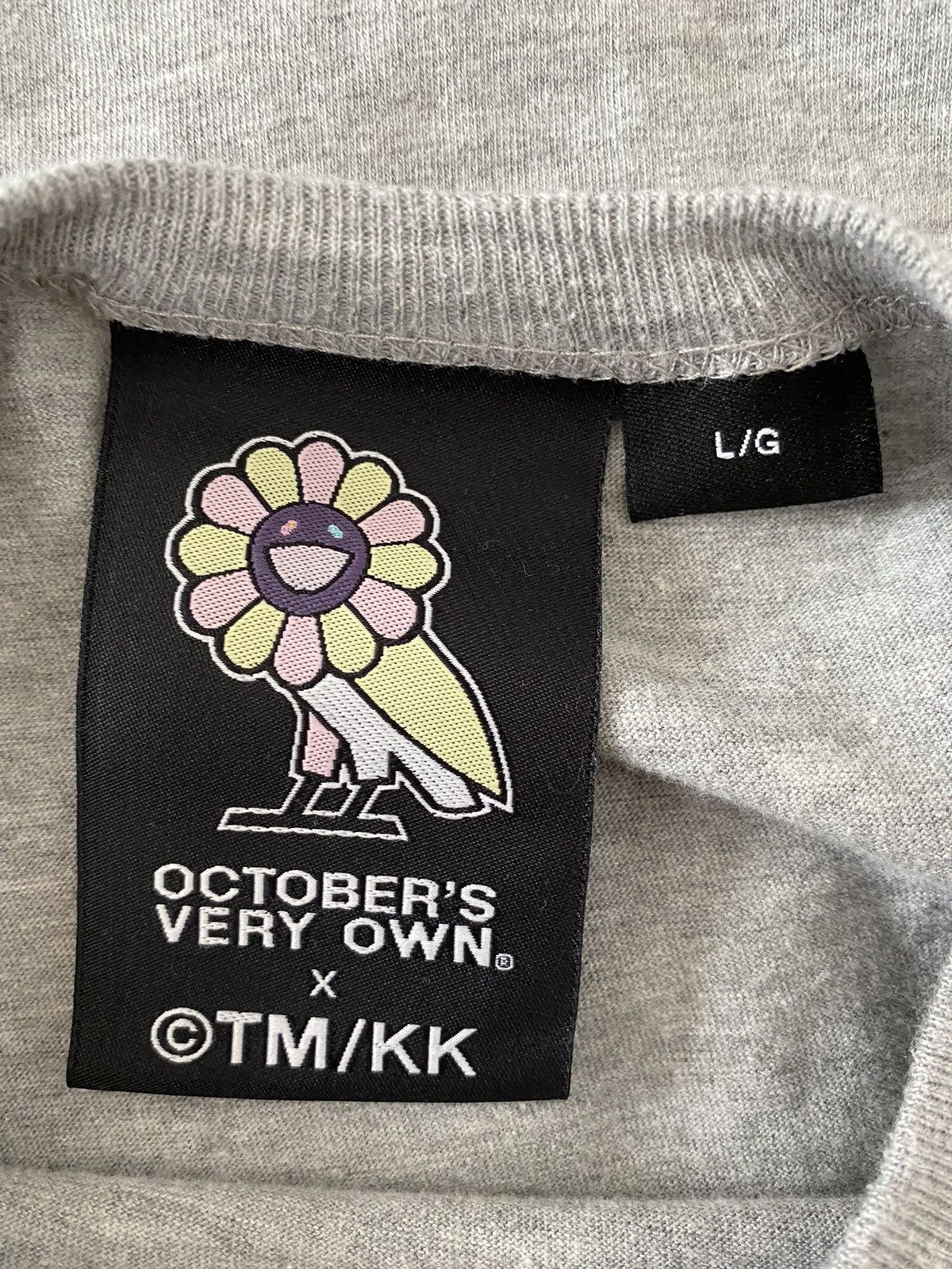 October's Very Own × Takashi Murakami OVO x Murakami Surplus Flower Owl Logo Army Tee Grey Large L Size US L / EU 52-54 / 3 - 3 Thumbnail