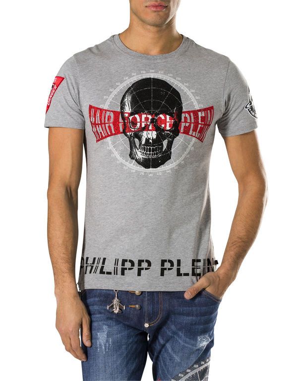 Philipp Plein Philipp Plein 'Squeeze It' Air Force Skull Slim Fit T-shirt Size US L / EU 52-54 / 3 - 3 Thumbnail