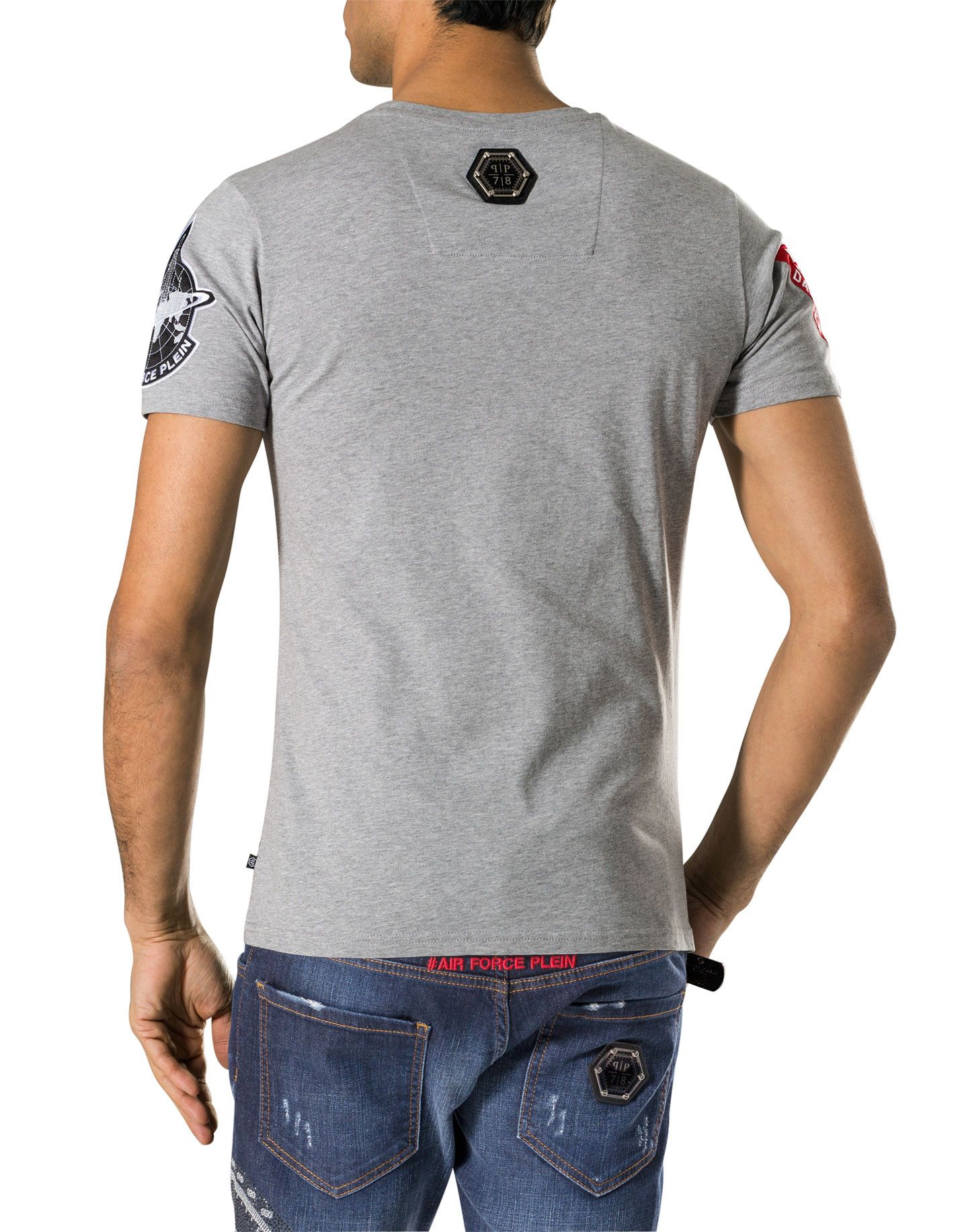 Philipp Plein Philipp Plein 'Squeeze It' Air Force Skull Slim Fit T-shirt Size US L / EU 52-54 / 3 - 4 Thumbnail