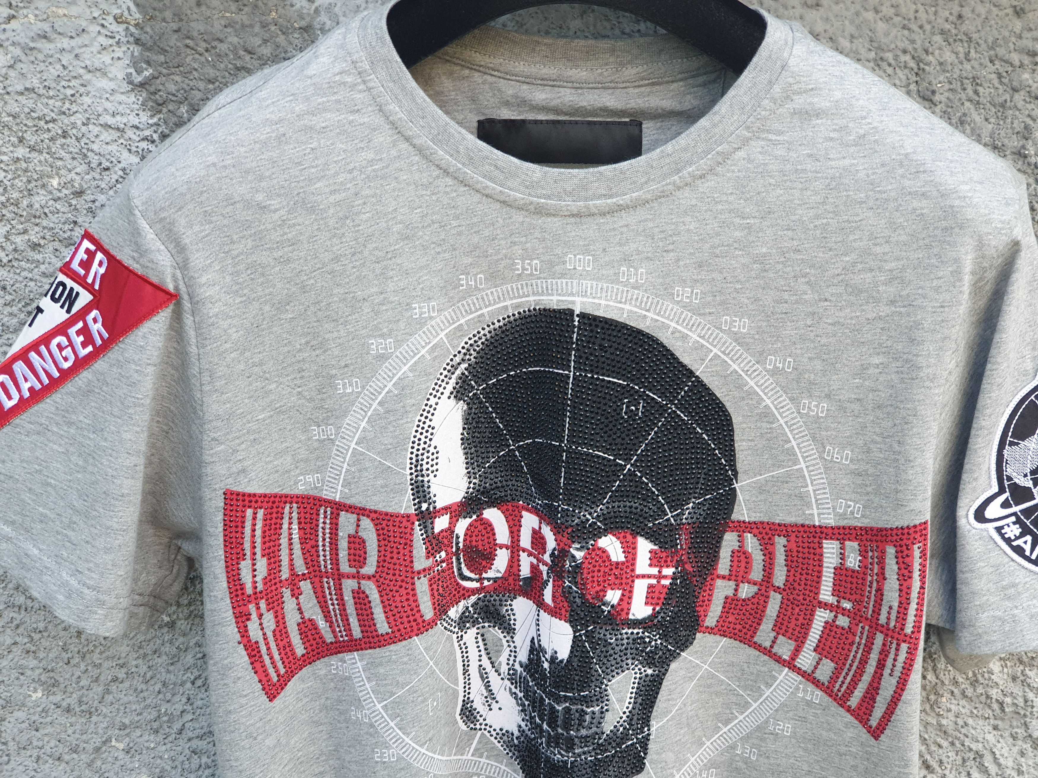 Philipp Plein Philipp Plein 'Squeeze It' Air Force Skull Slim Fit T-shirt Size US L / EU 52-54 / 3 - 7 Thumbnail