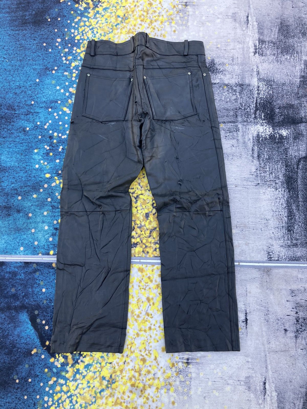 Harley Davidson Distressed Harley Davidson Leather Pants Size US 34 / EU 50 - 2 Thumbnail