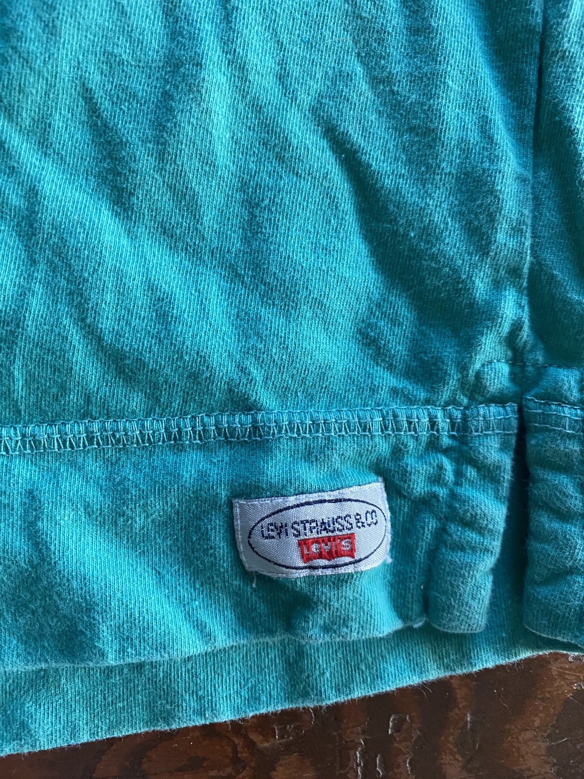 Levi's Vintage 90’s Levi’s Turquoise Henley Style Tee Size US L / EU 52-54 / 3 - 3 Thumbnail