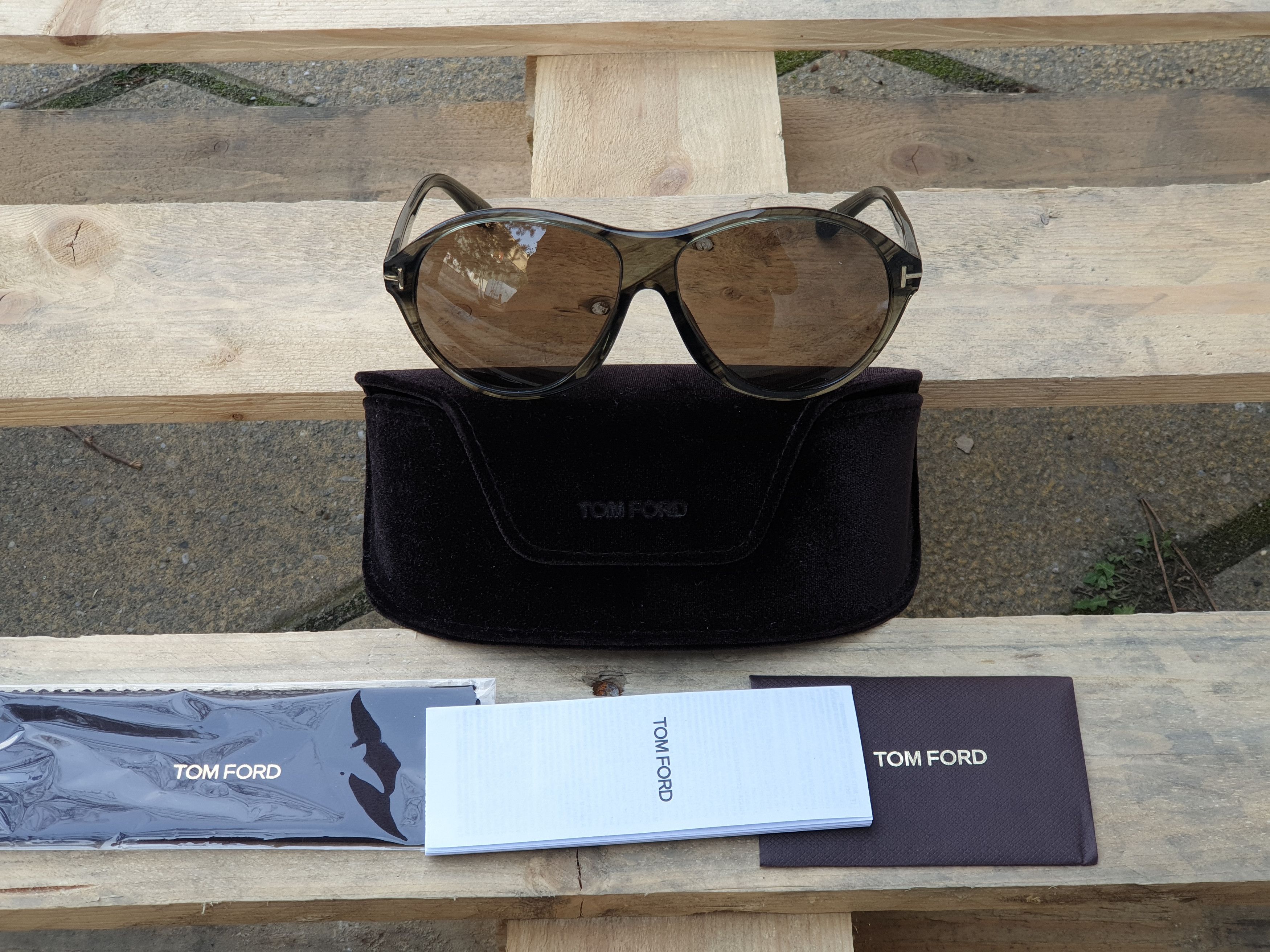 Tom Ford Tom Ford Tyler TF 398 20B Transparent Marble Sunglasses Size ONE SIZE - 1 Thumbnail