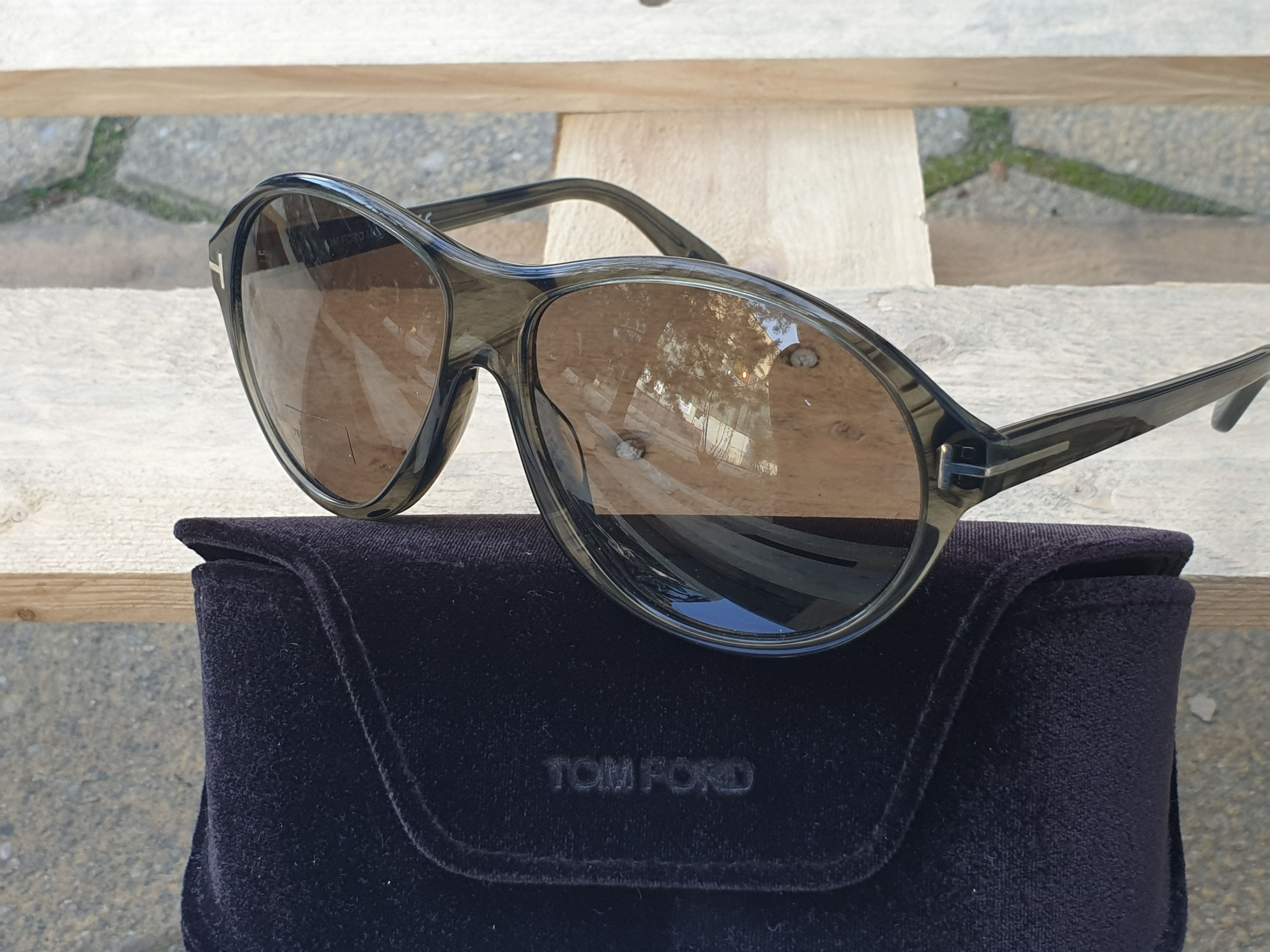 Tom Ford Tom Ford Tyler TF 398 20B Transparent Marble Sunglasses Size ONE SIZE - 5 Thumbnail