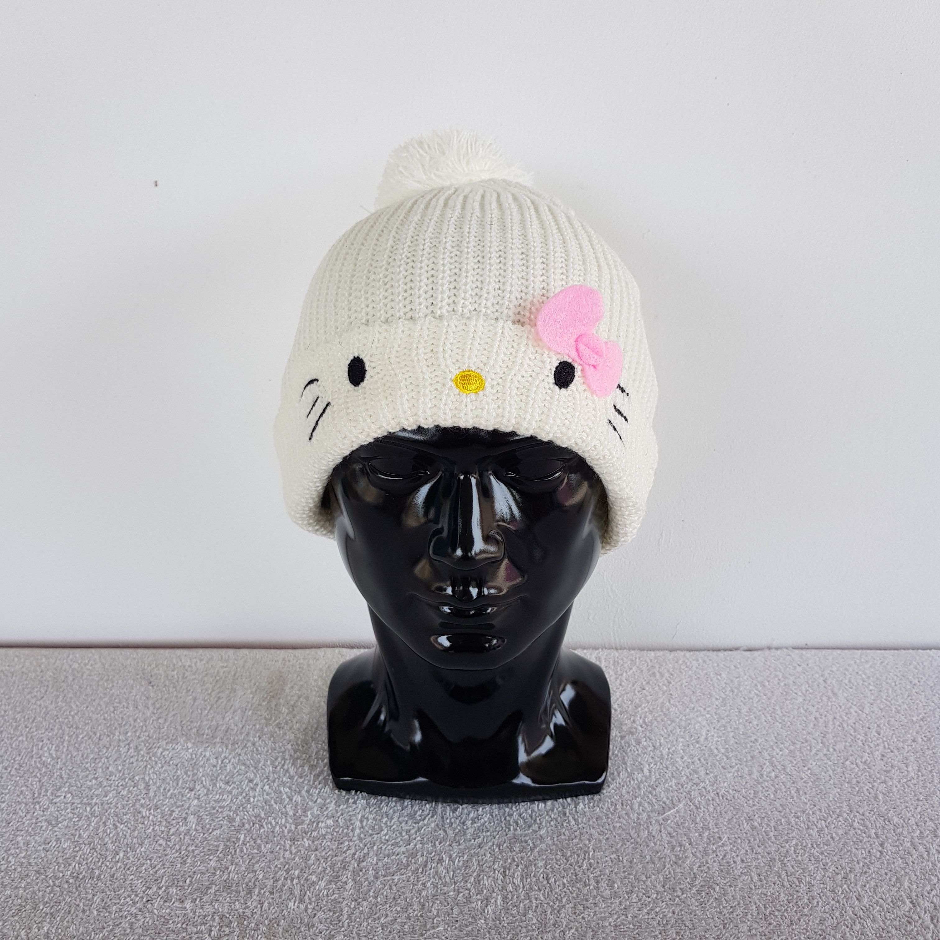 Japanese Brand × Vintage Hello Kitty Beanie Japanese Snow Cap Cartoon Kanye Hats Size ONE SIZE - 2 Thumbnail