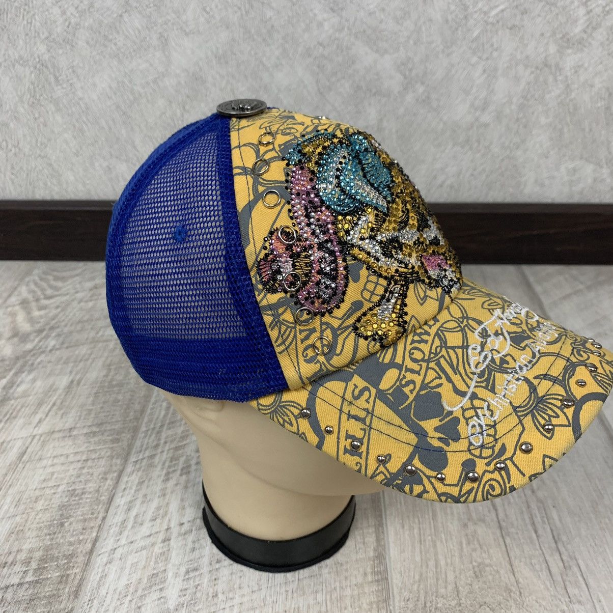 Ed Hardy 💥RARE! ED HARDY SKULL TRUCKER HAT Size ONE SIZE - 3 Thumbnail