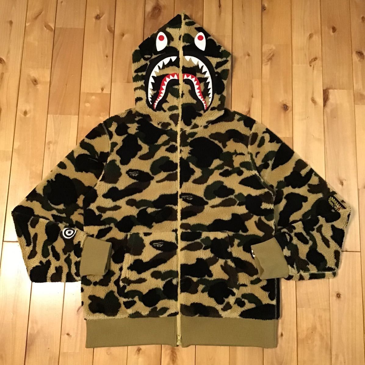Bape BAPE Boar Shark full zip hoodie 1st camo yellow Size US L / EU 52-54 / 3 - 1 Thumbnail