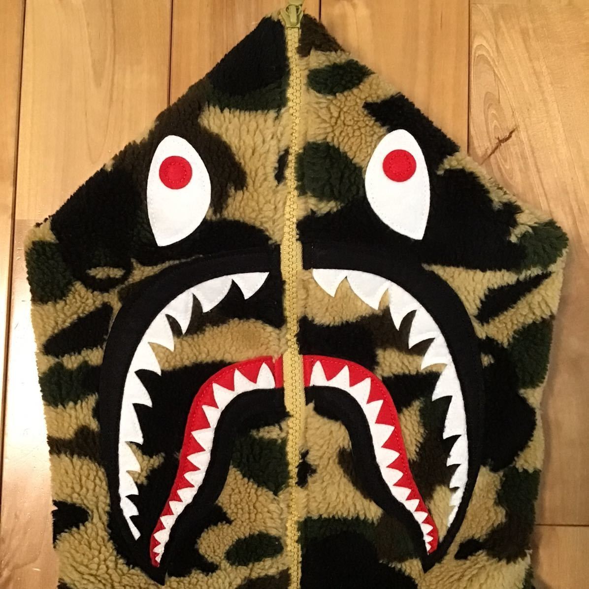 Bape BAPE Boar Shark full zip hoodie 1st camo yellow Size US L / EU 52-54 / 3 - 3 Thumbnail