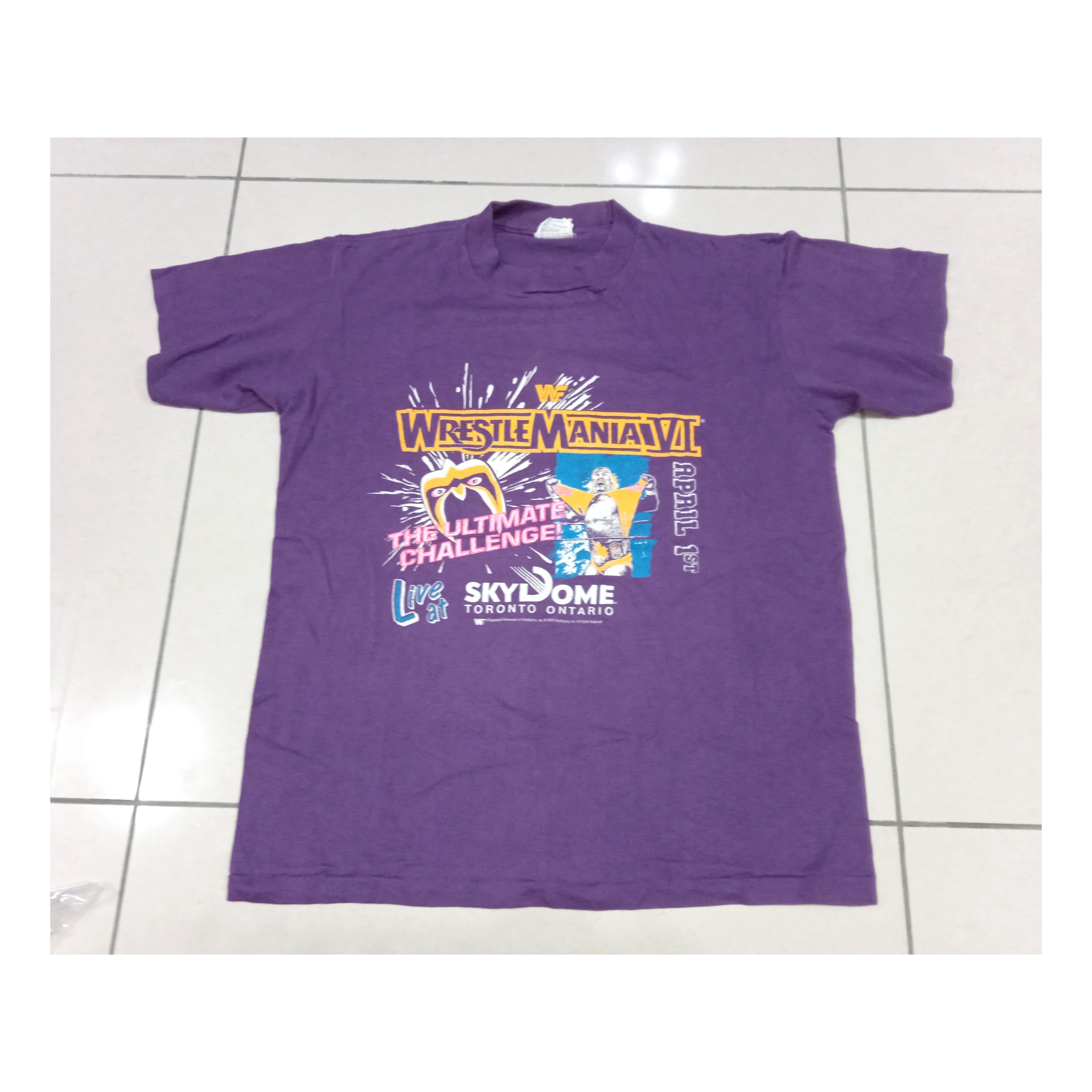 WWF Vintage 90s WWF Wrestlemania VI T Shirt Hulk Hogan Size US L / EU 52-54 / 3 - 1 Thumbnail