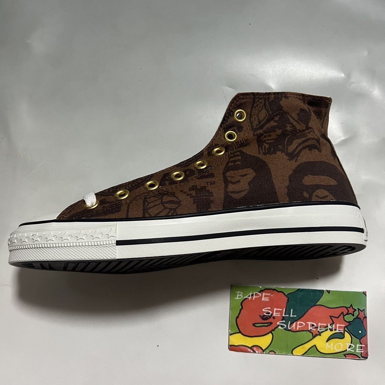 Bape BAPE APEsta Logo's brown canvas Size US 7 / EU 40 - 1 Thumbnail