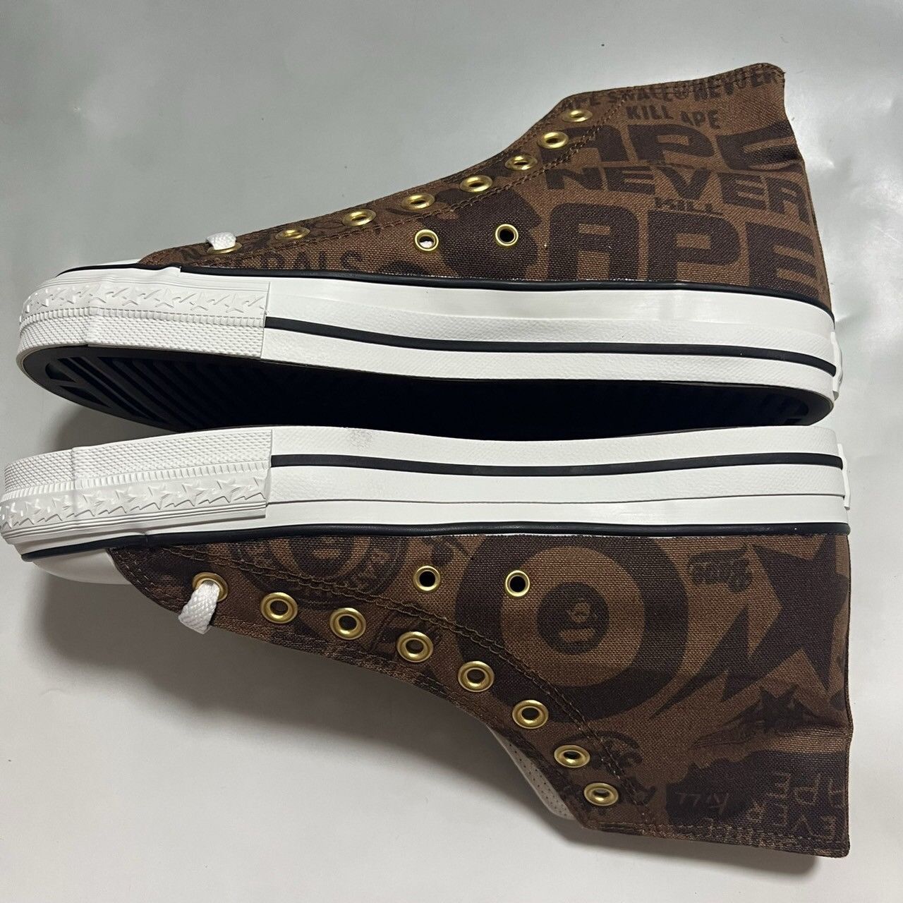Bape BAPE APEsta Logo's brown canvas Size US 7 / EU 40 - 4 Thumbnail